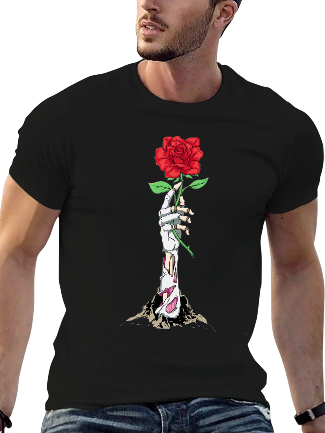 Rose Zombie Hand T-Shirt