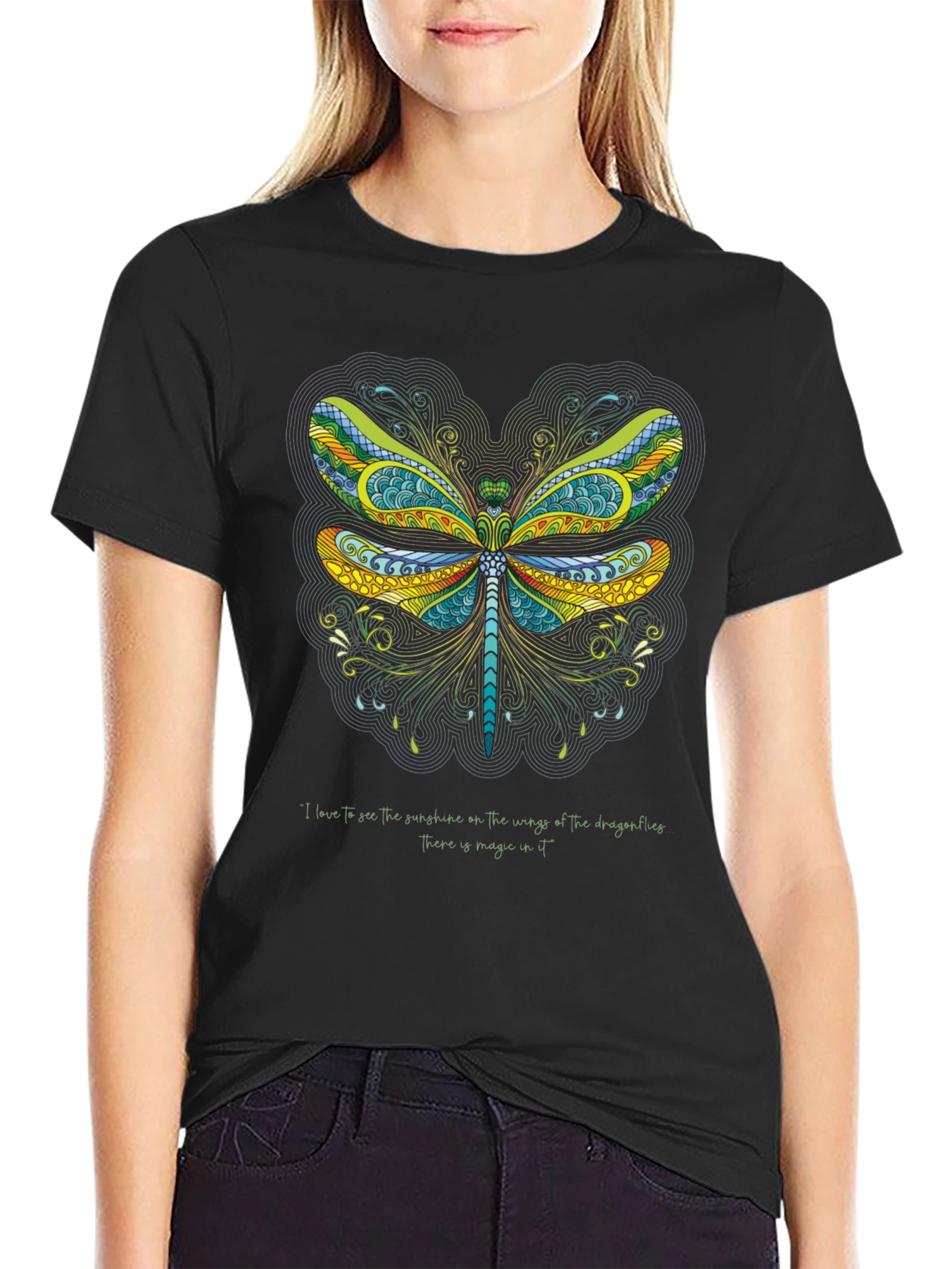 Dragonfly Art Graphic T-Shirt