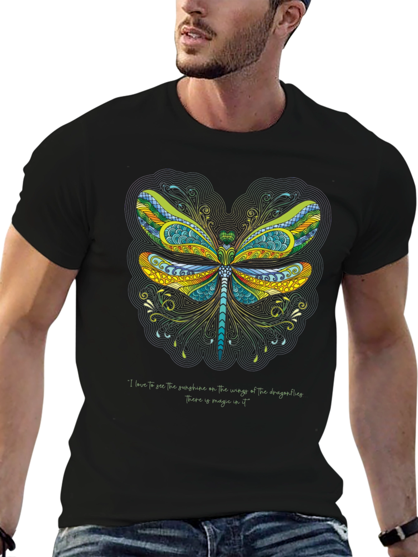 Dragonfly Art Graphic T-Shirt