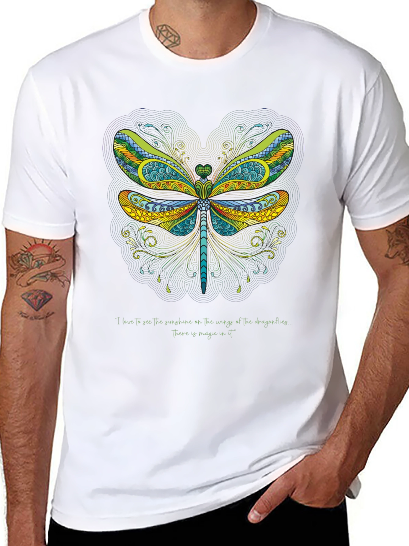 Dragonfly Art Graphic T-Shirt