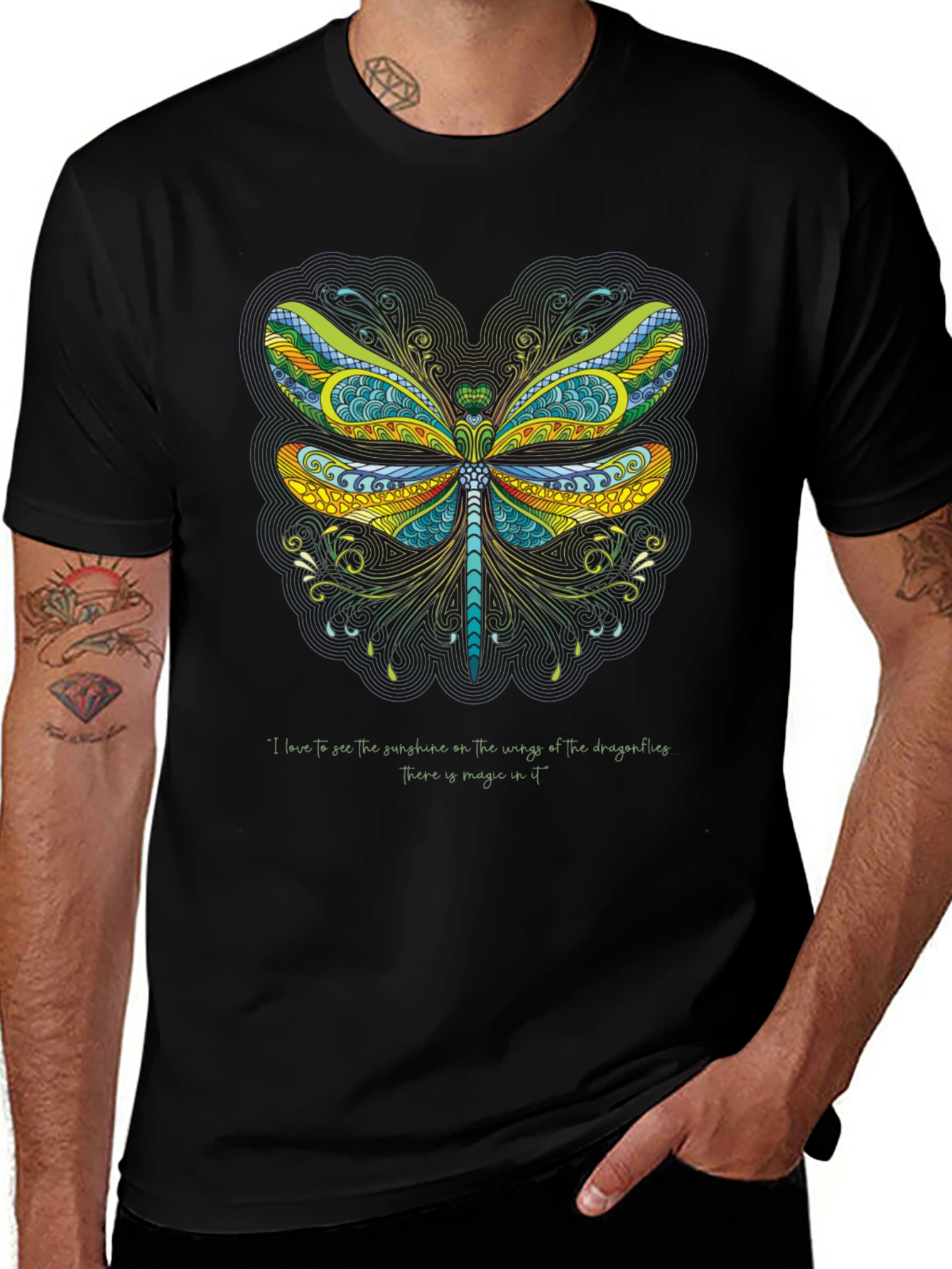 Dragonfly Art Graphic T-Shirt