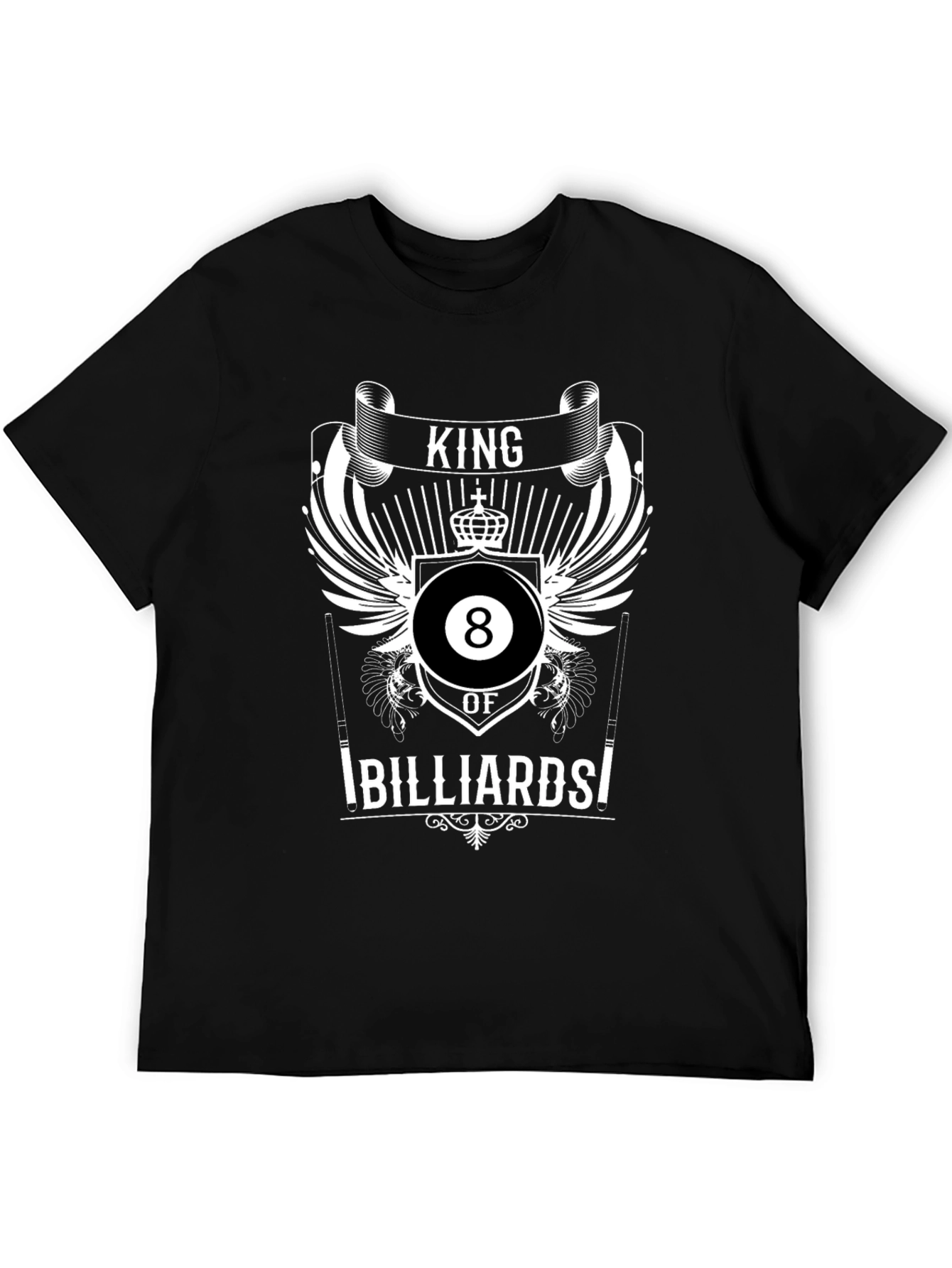 King of Billiards T-Shirt - Cool 8 Ball Design