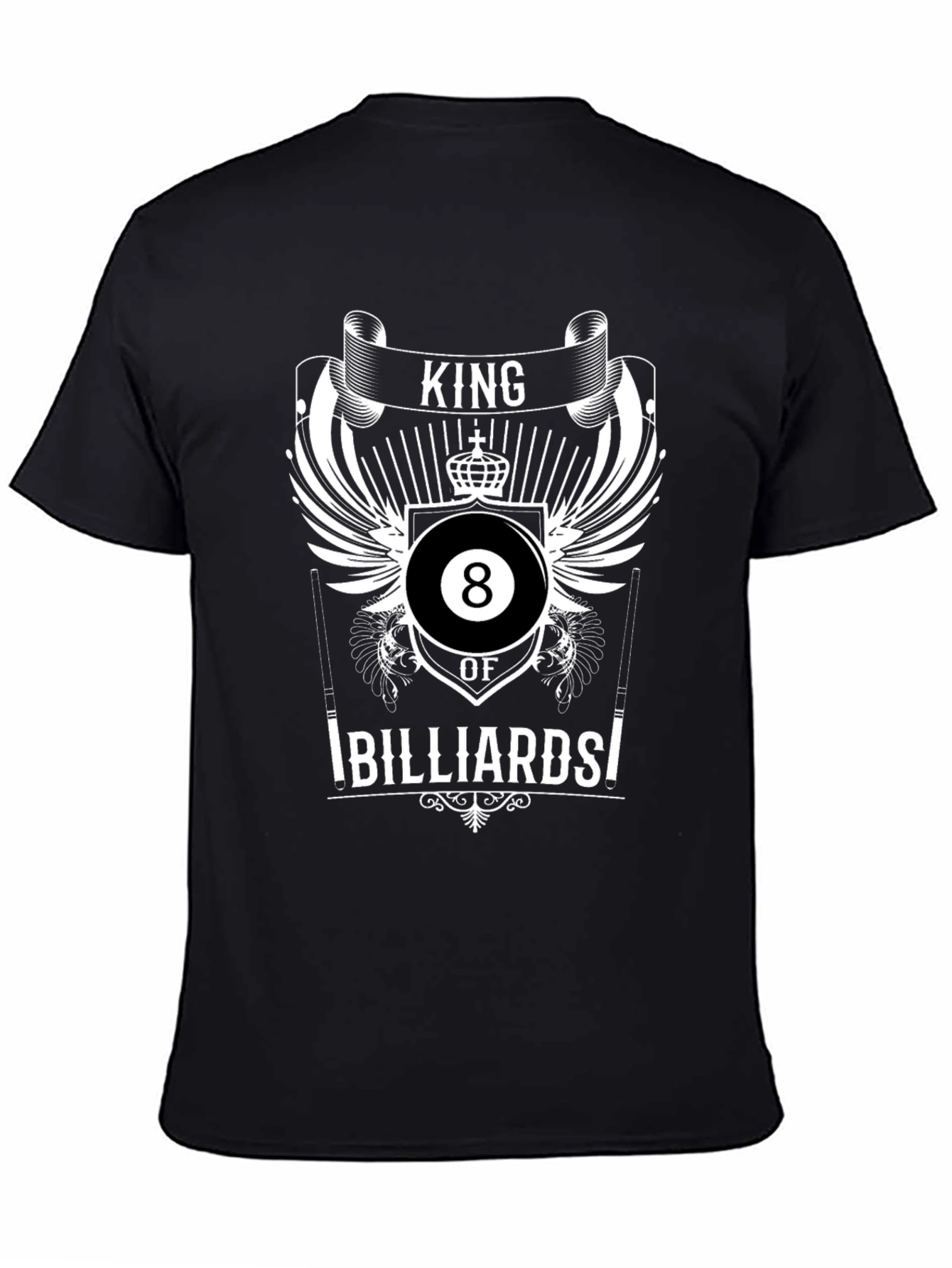 King of Billiards T-Shirt - Cool 8 Ball Design