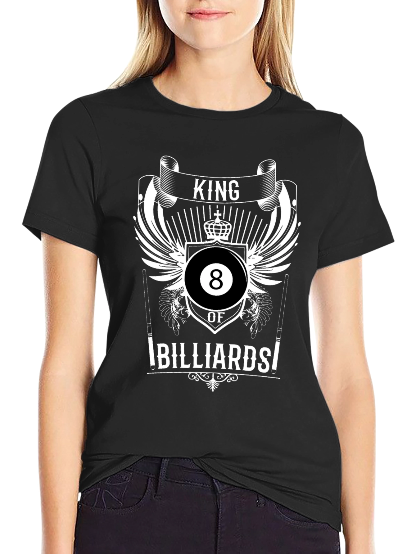 King of Billiards T-Shirt - Cool 8 Ball Design