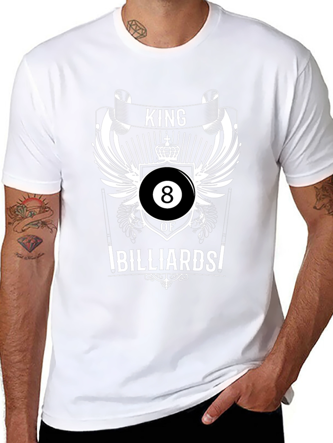 King of Billiards T-Shirt - Cool 8 Ball Design