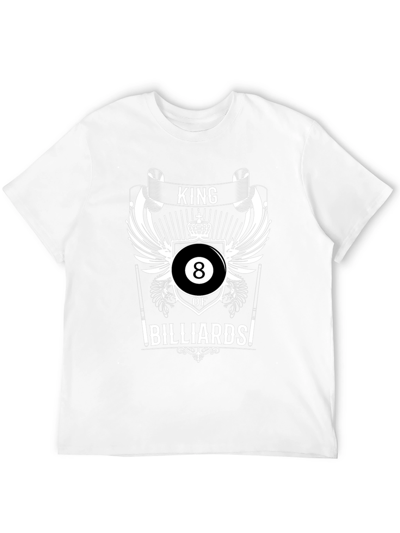 King of Billiards T-Shirt - Cool 8 Ball Design