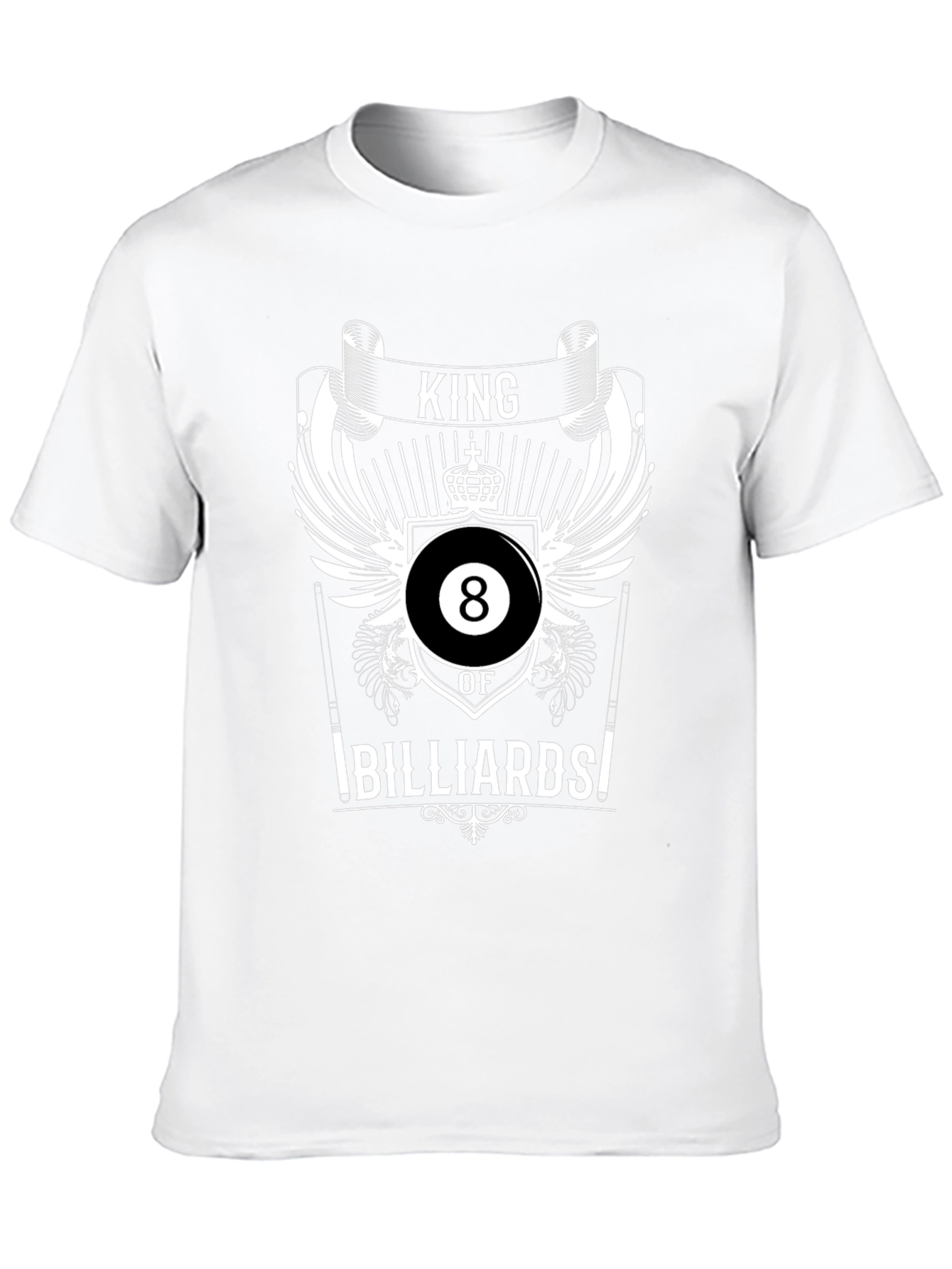 King of Billiards T-Shirt - Cool 8 Ball Design