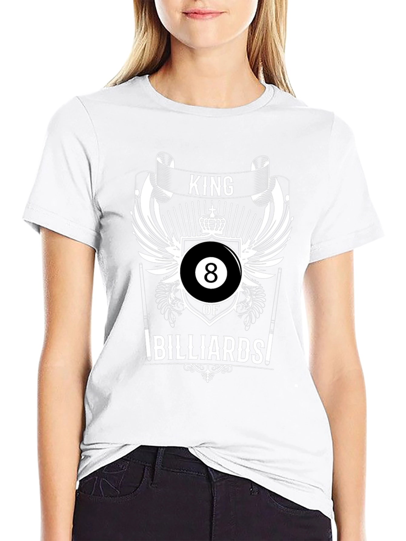 King of Billiards T-Shirt - Cool 8 Ball Design
