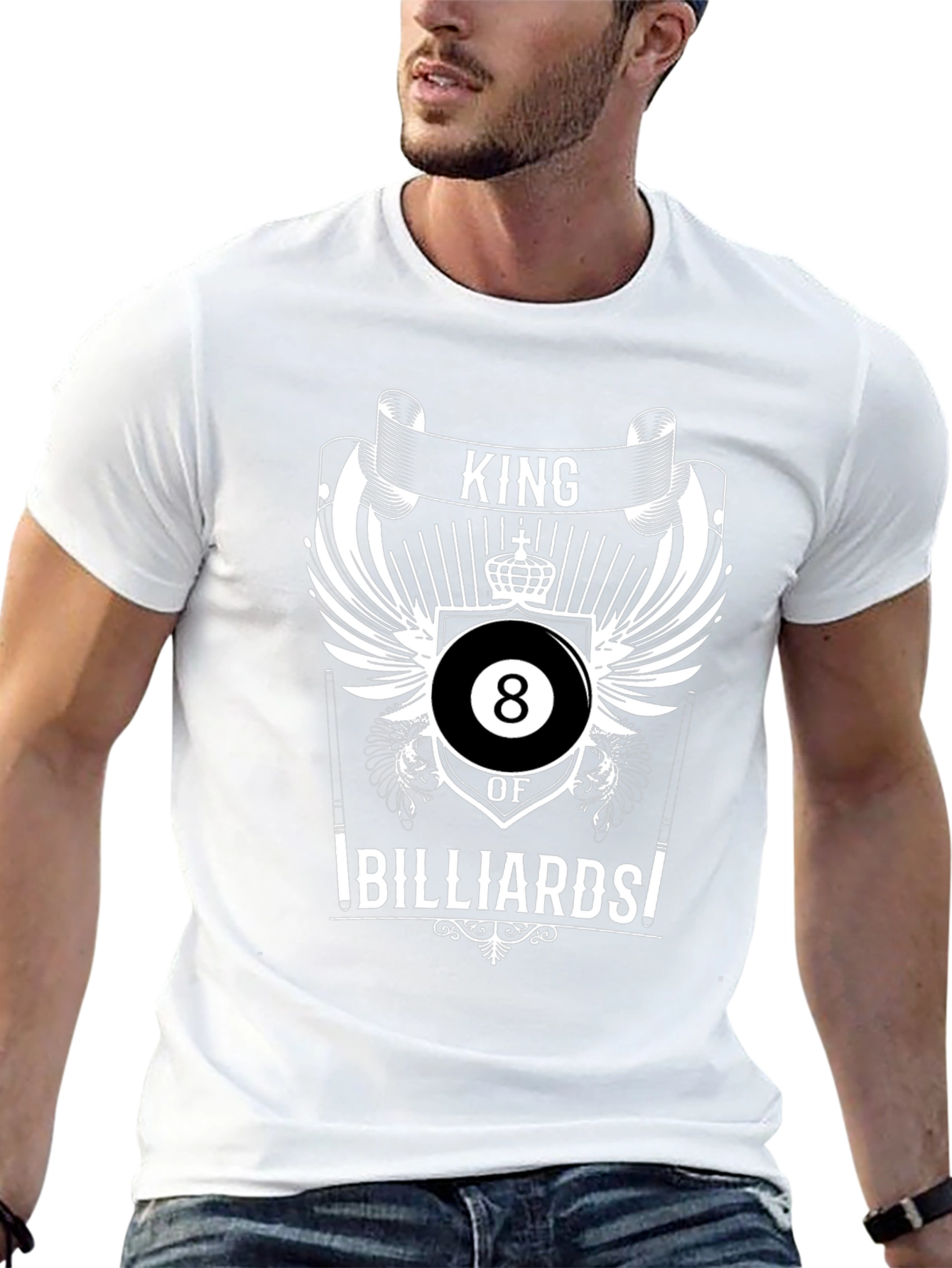 King of Billiards T-Shirt - Cool 8 Ball Design