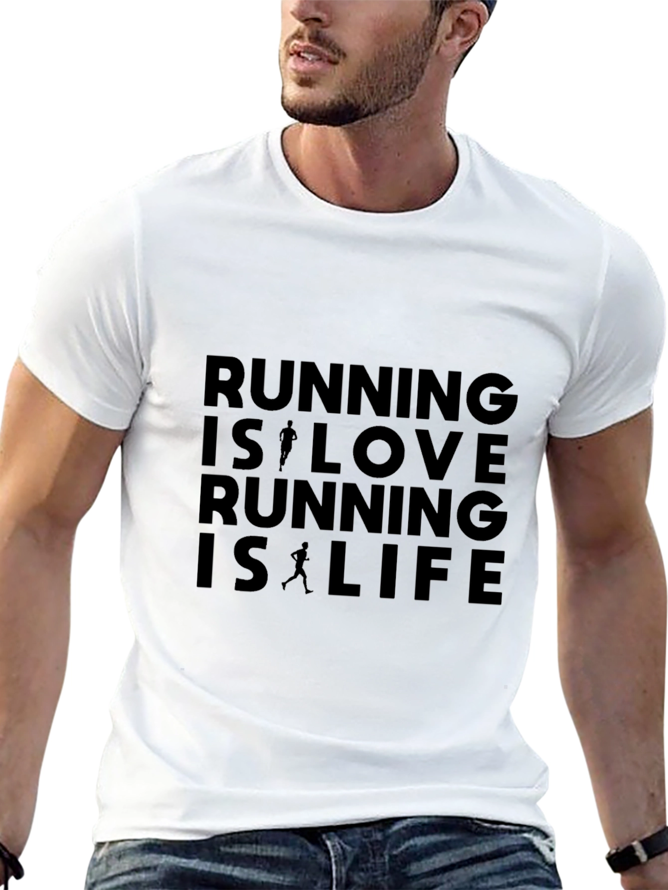 Running Is Love Black Graphic Tee
