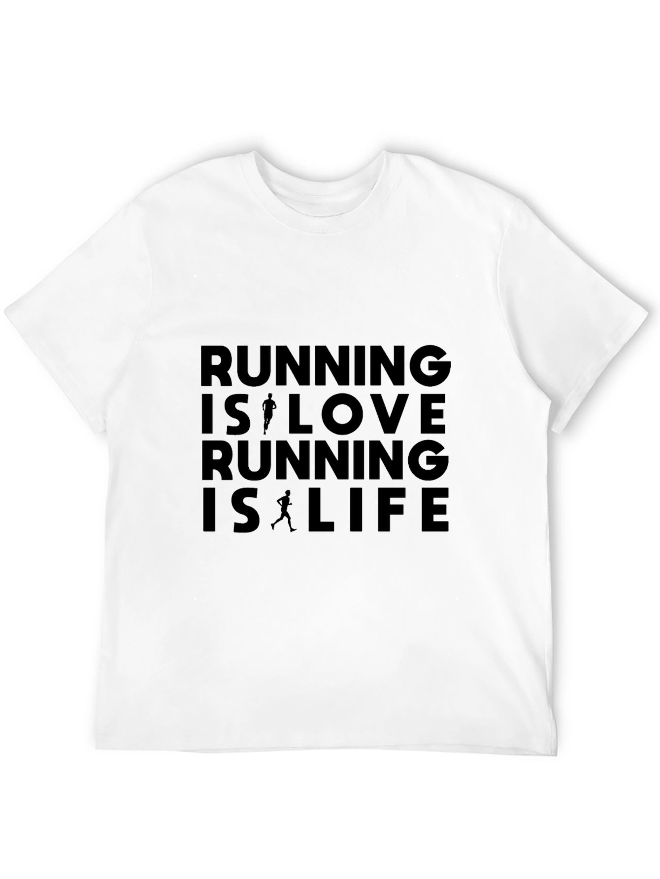Running Is Love Black Graphic Tee