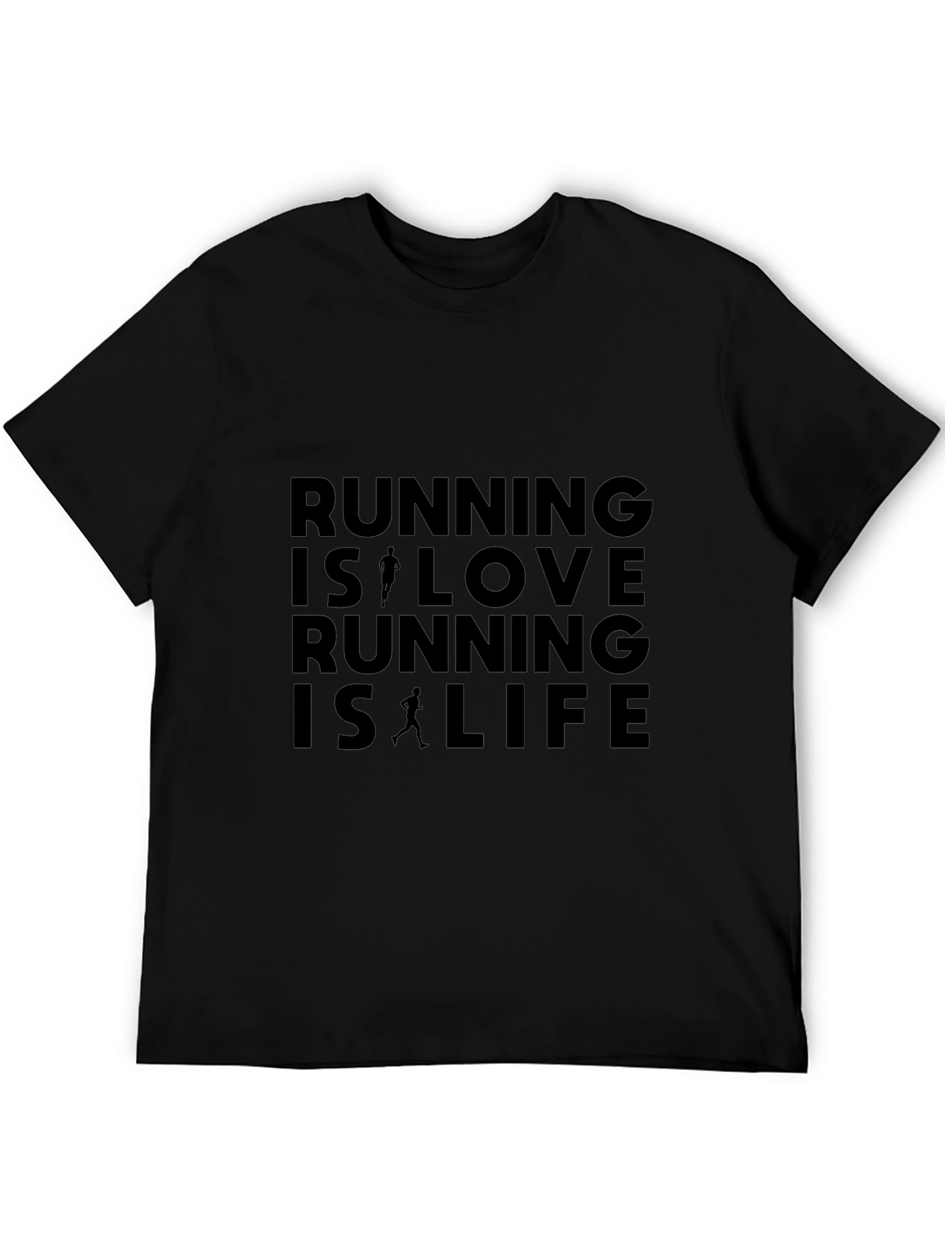 Running Is Love Black Graphic Tee