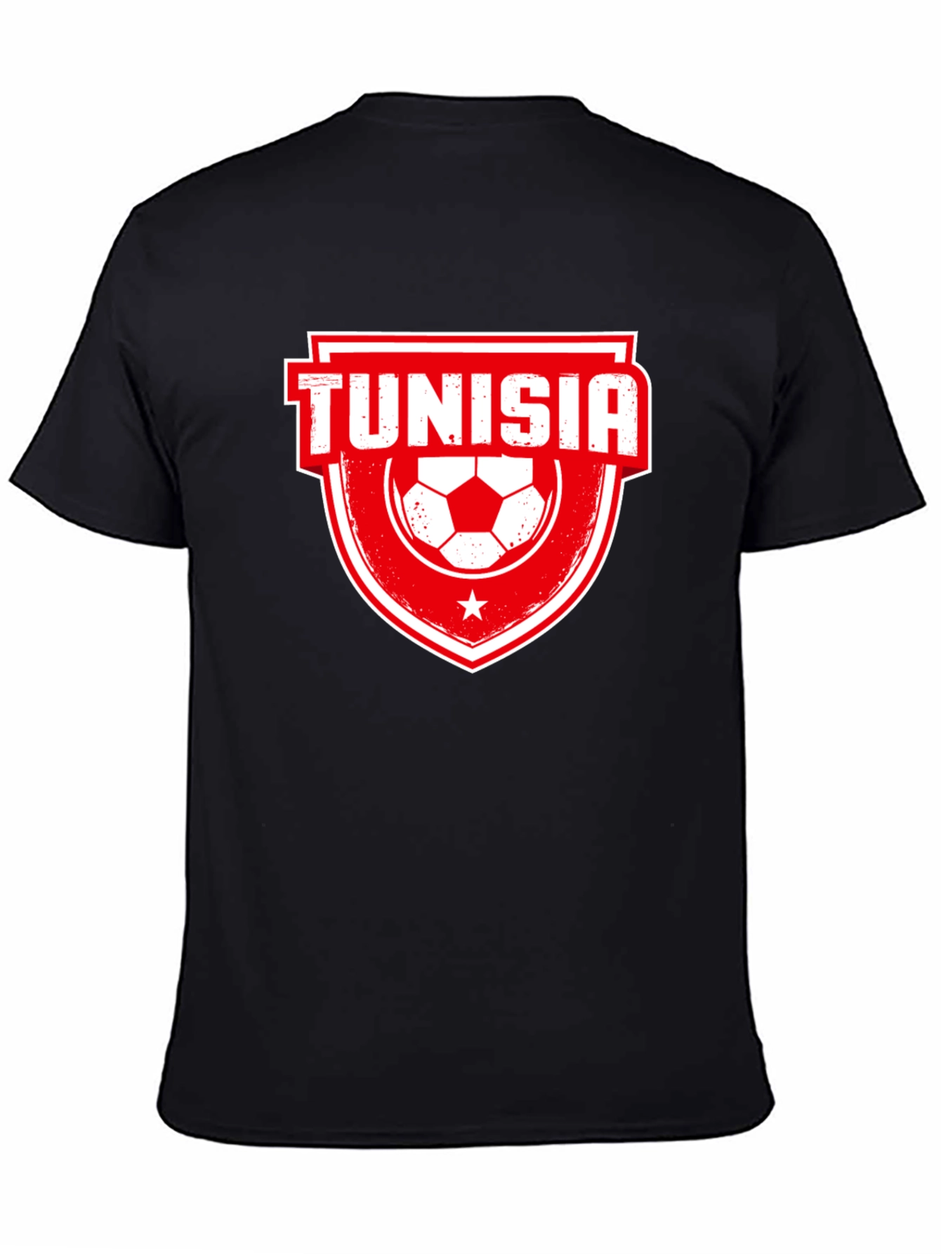 Tunisia Soccer T-Shirt - Black Jersey