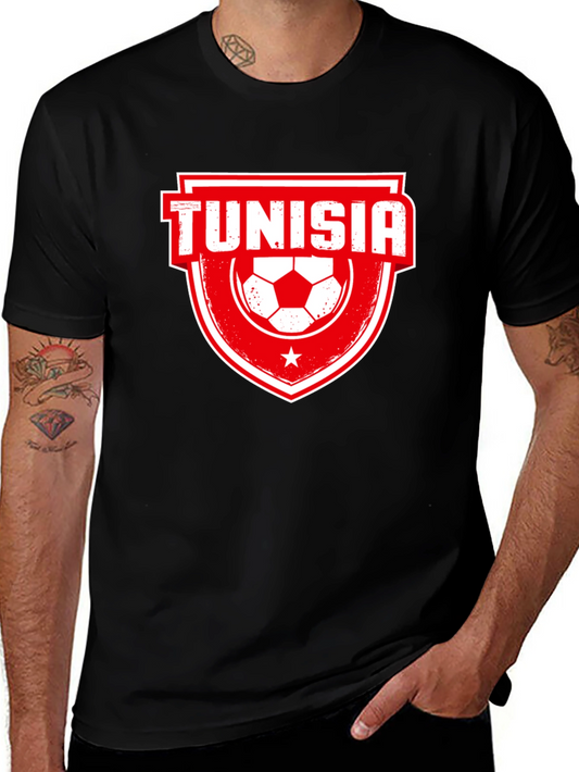 Tunisia Soccer T-Shirt - Black Jersey