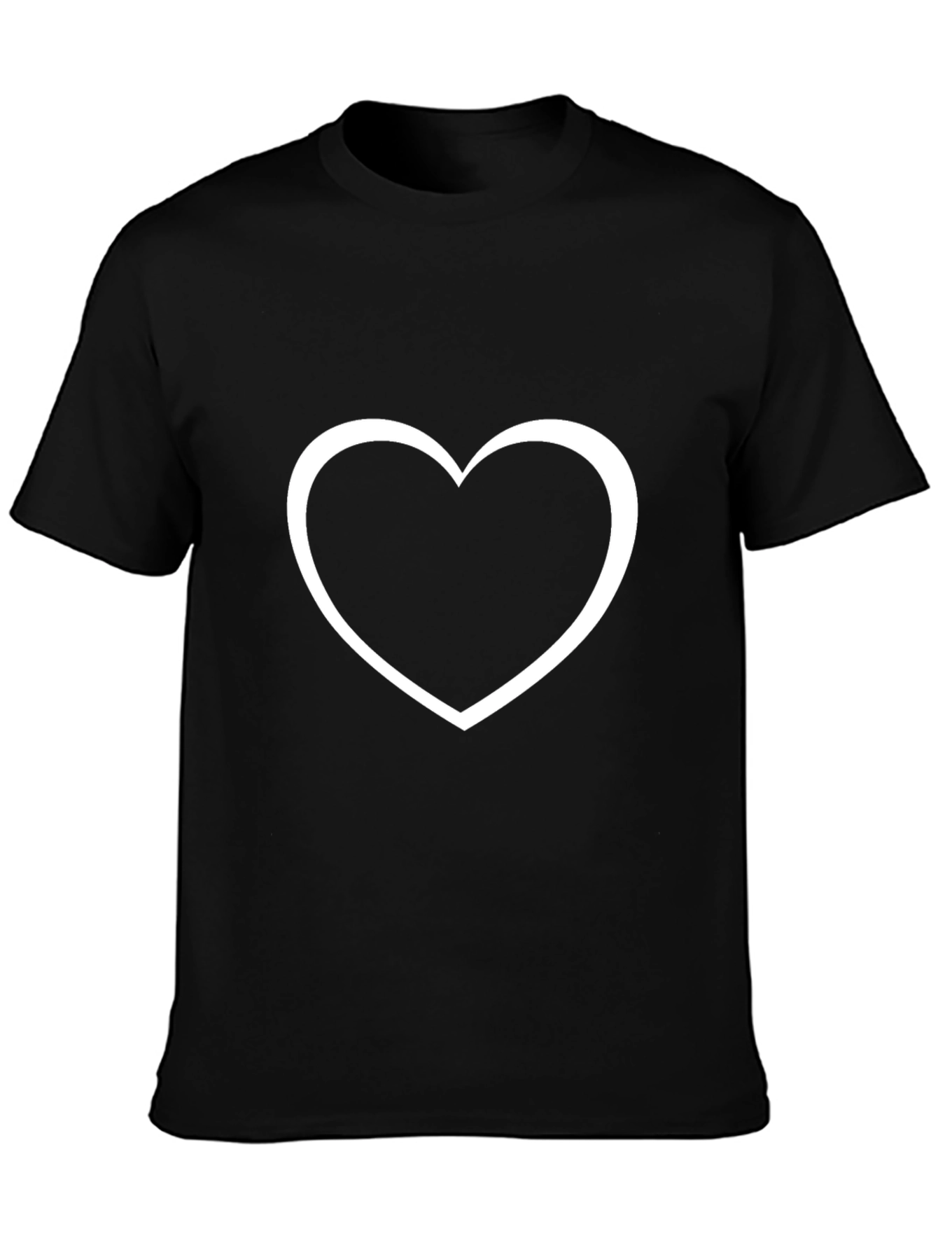 Heart Graphic Tee - Mens Black T-Shirt