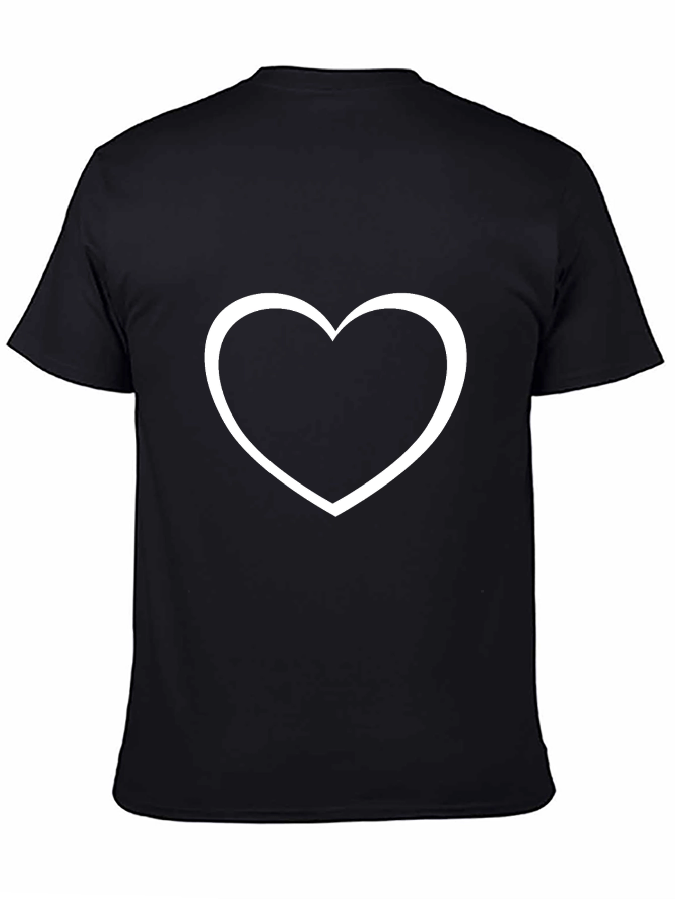 Heart Graphic Tee - Mens Black T-Shirt
