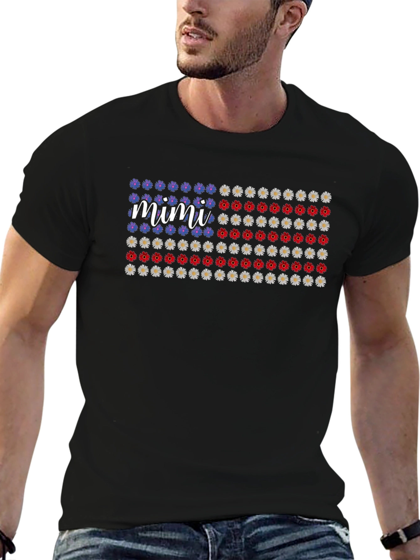Mimi Floral American Flag T-Shirt