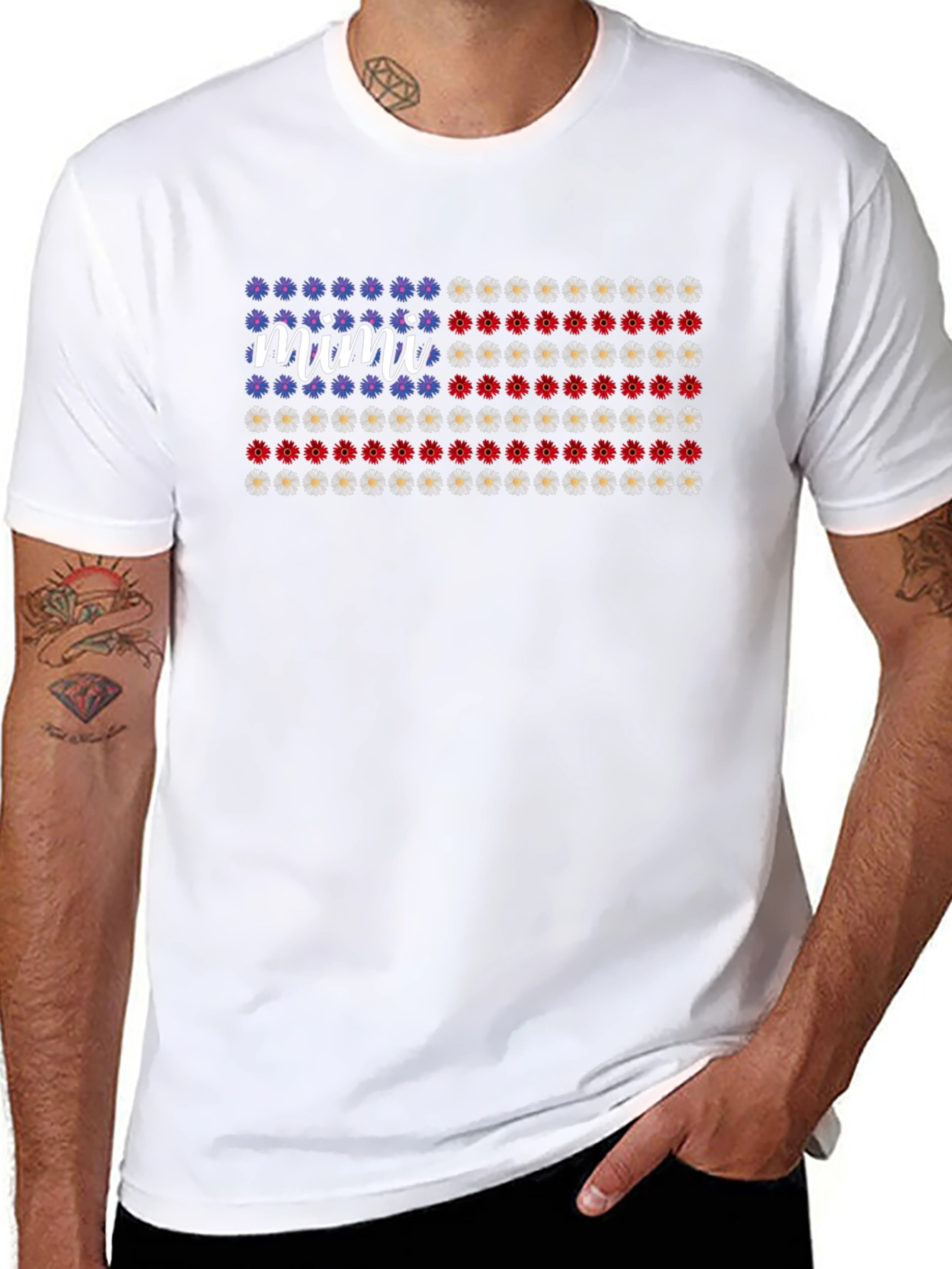 Mimi Floral American Flag T-Shirt