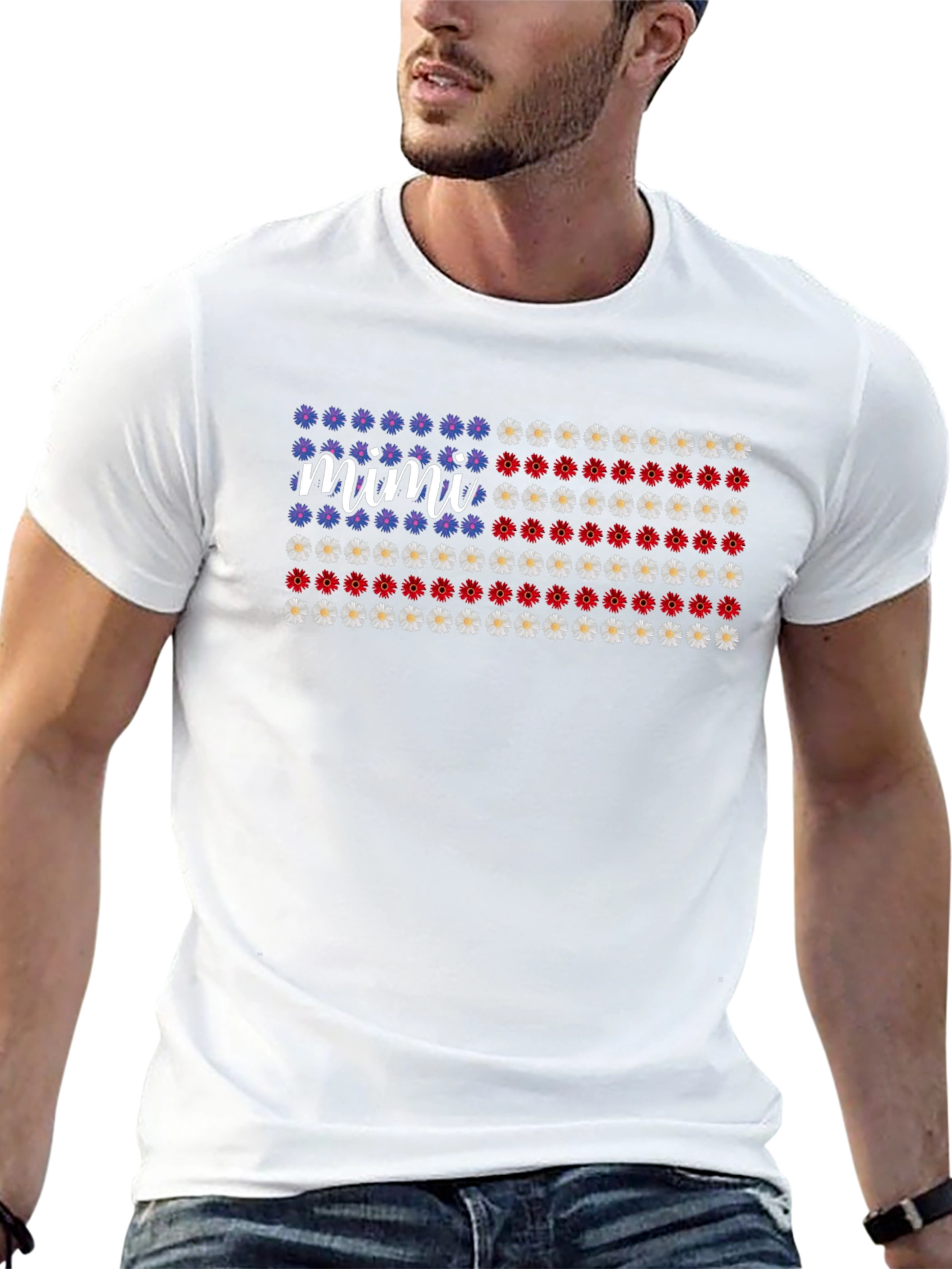 Mimi Floral American Flag T-Shirt