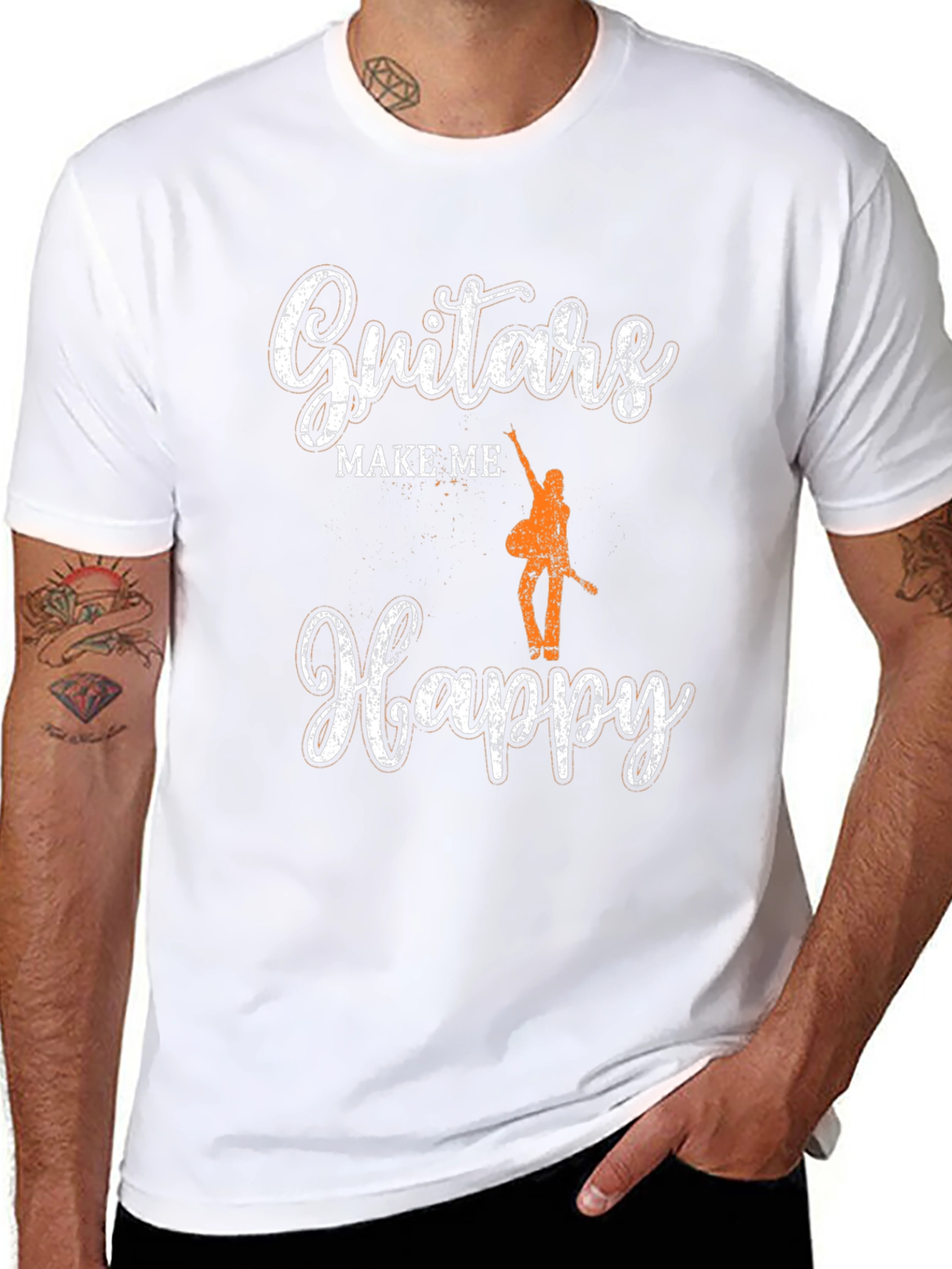 Guitars Make Me Happy Graphic T-Shirt