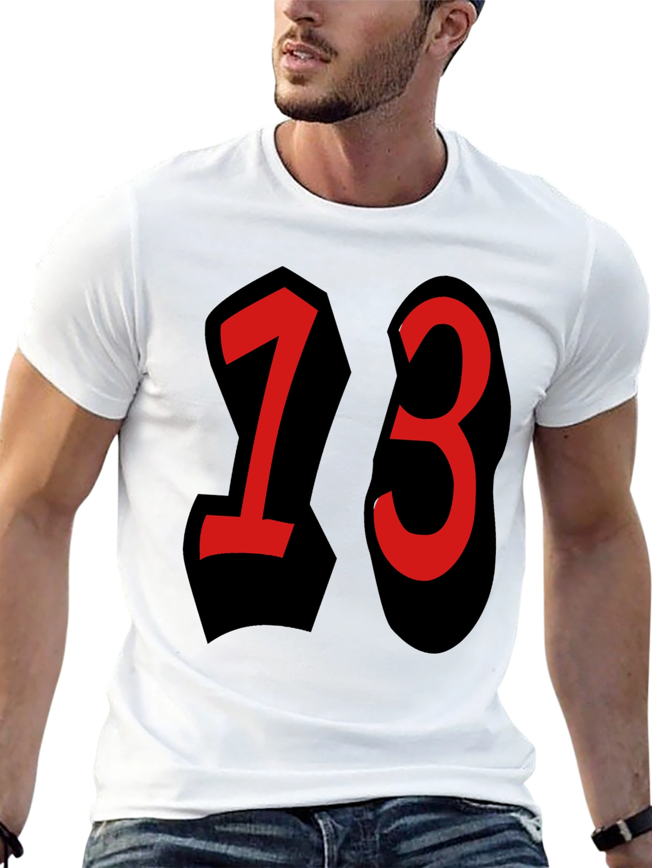 Lucky Number 13 T-Shirt - Black