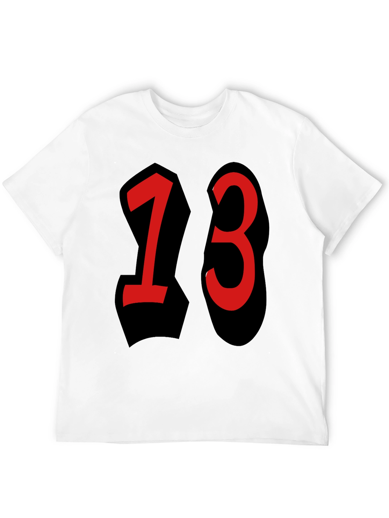 Lucky Number 13 T-Shirt - Black