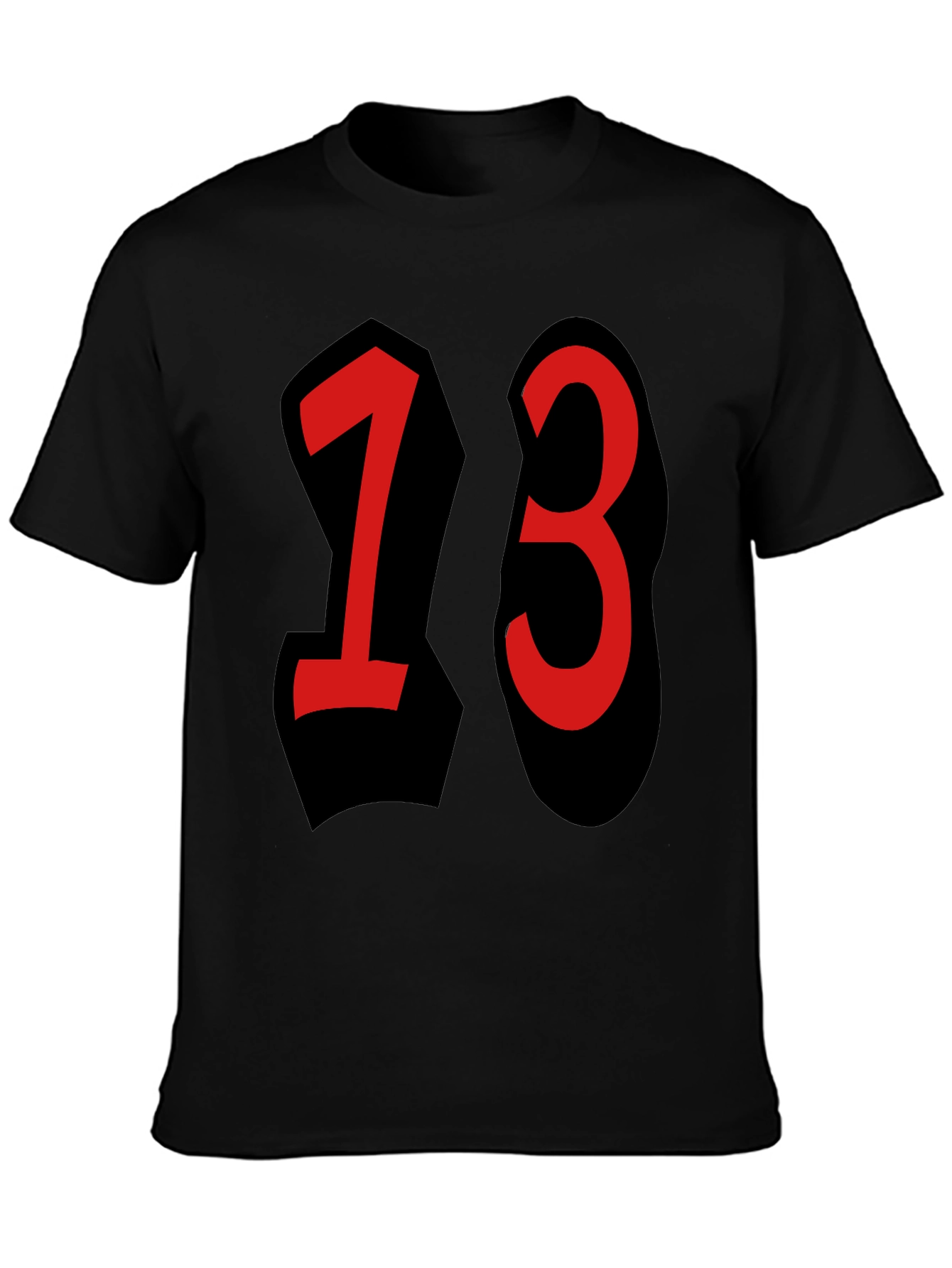 Lucky Number 13 T-Shirt - Black