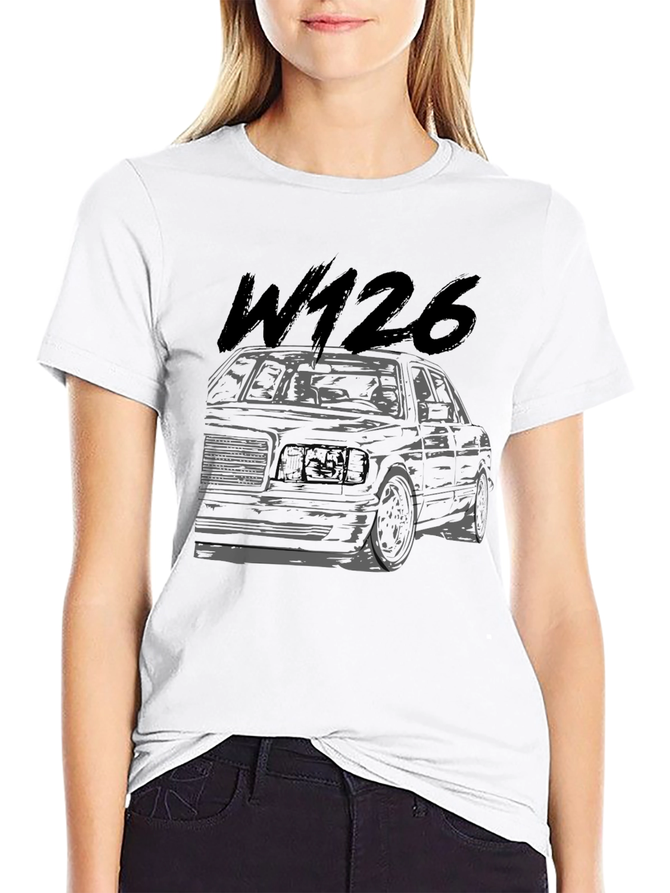 Mercedes-Benz W126 Black T-Shirt