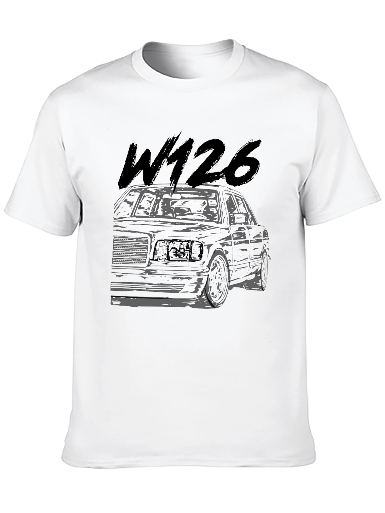 Mercedes-Benz W126 Black T-Shirt