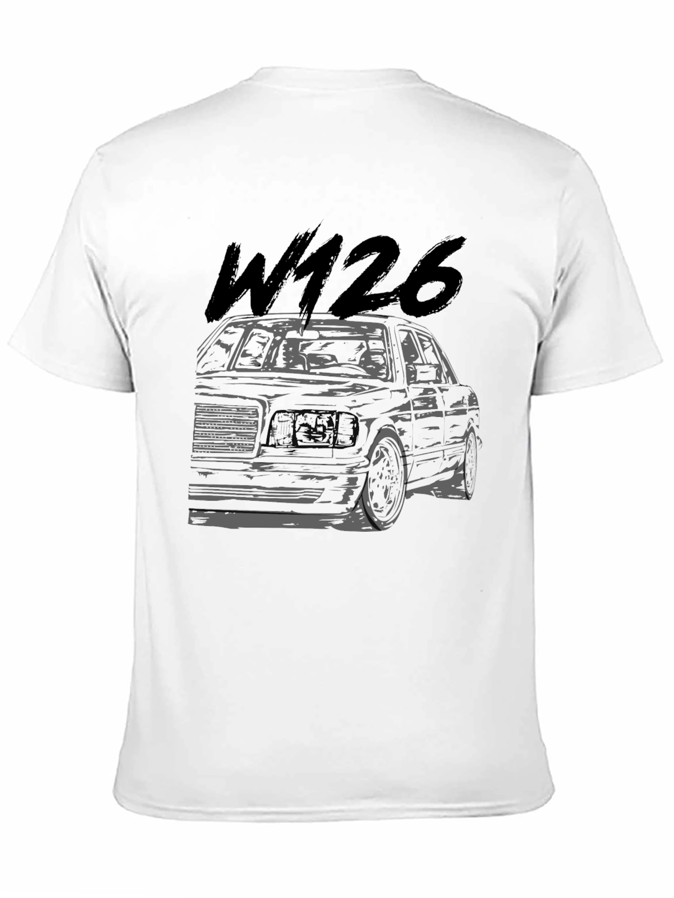 Mercedes-Benz W126 Black T-Shirt