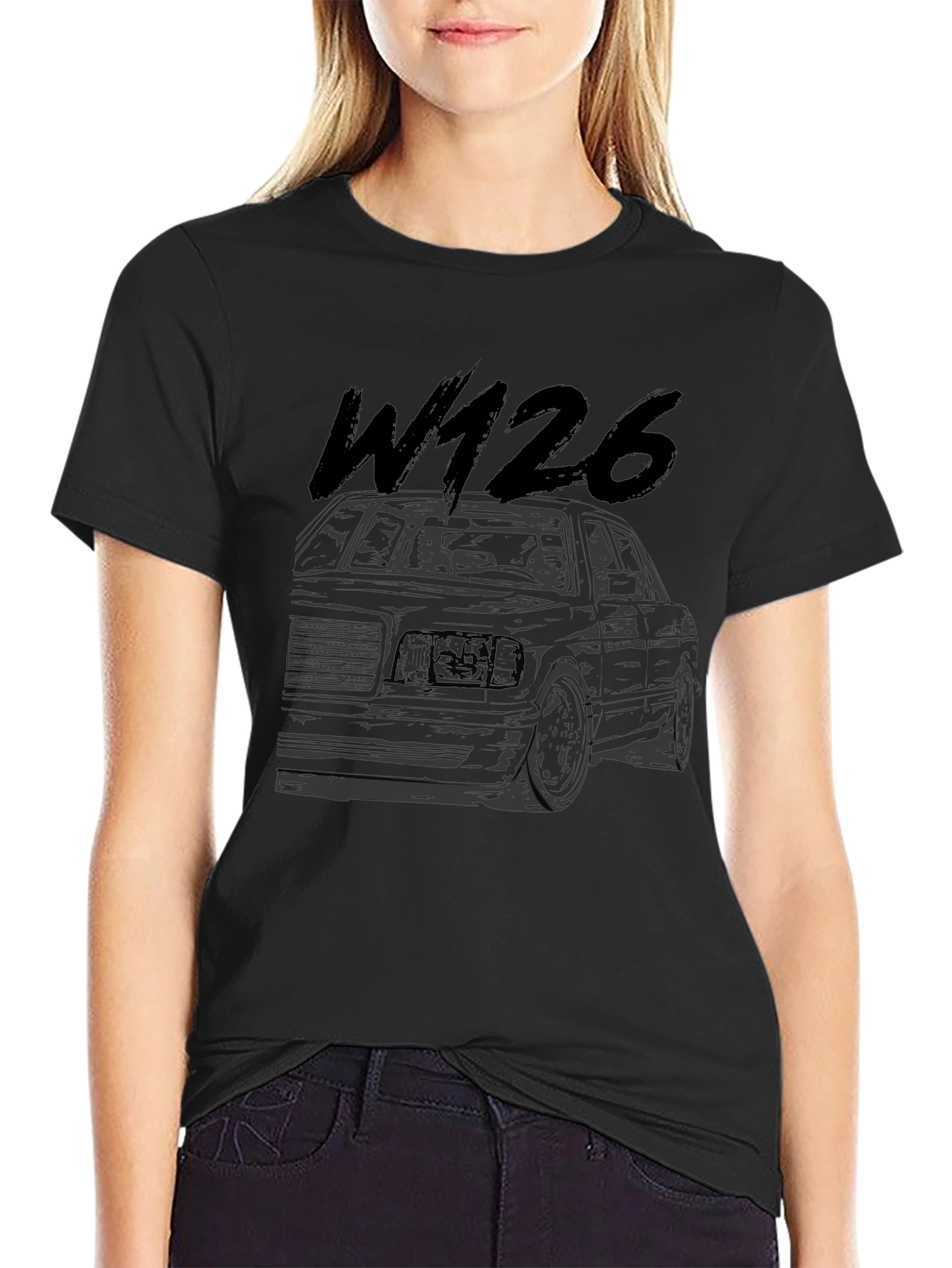 Mercedes-Benz W126 Black T-Shirt