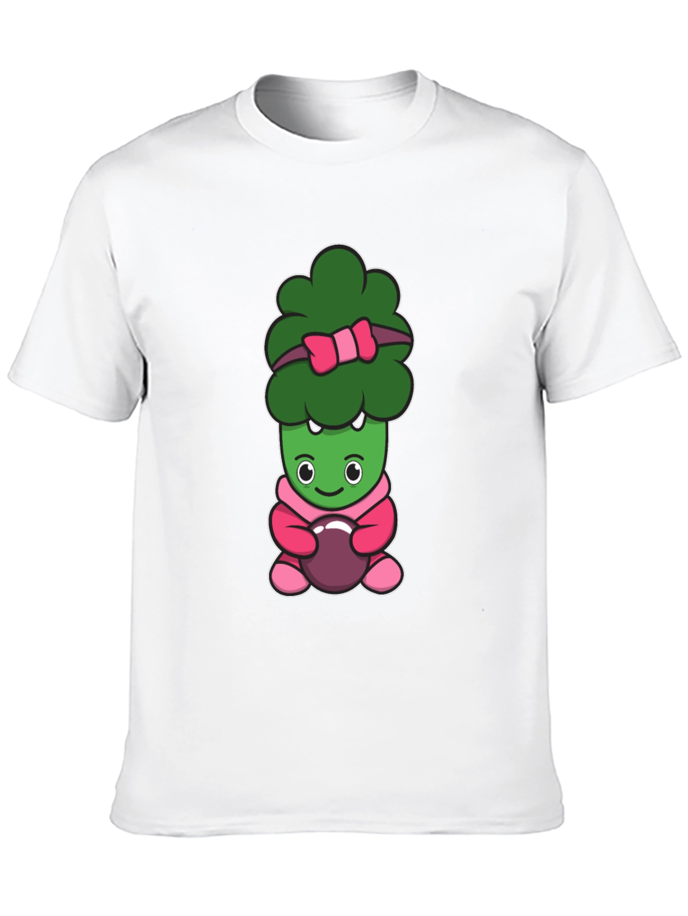 Cute Broccoli Cartoon Graphic Tee