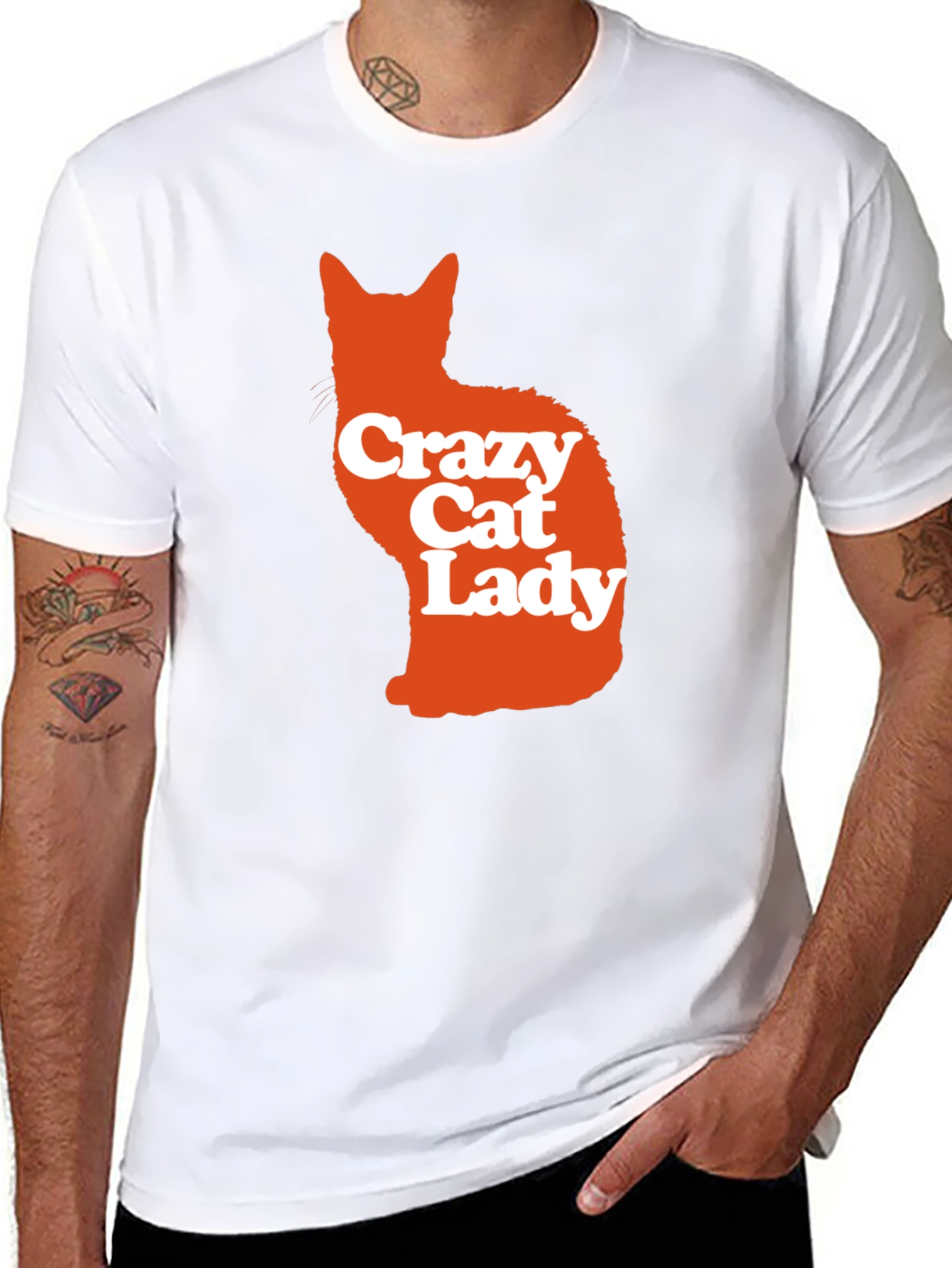 Crazy Cat Lady Graphic Tee - Mens Black T-Shirt