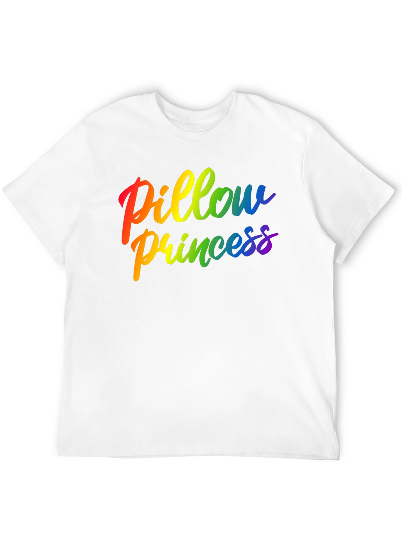 Rainbow Pillow Princess Graphic Black Tee