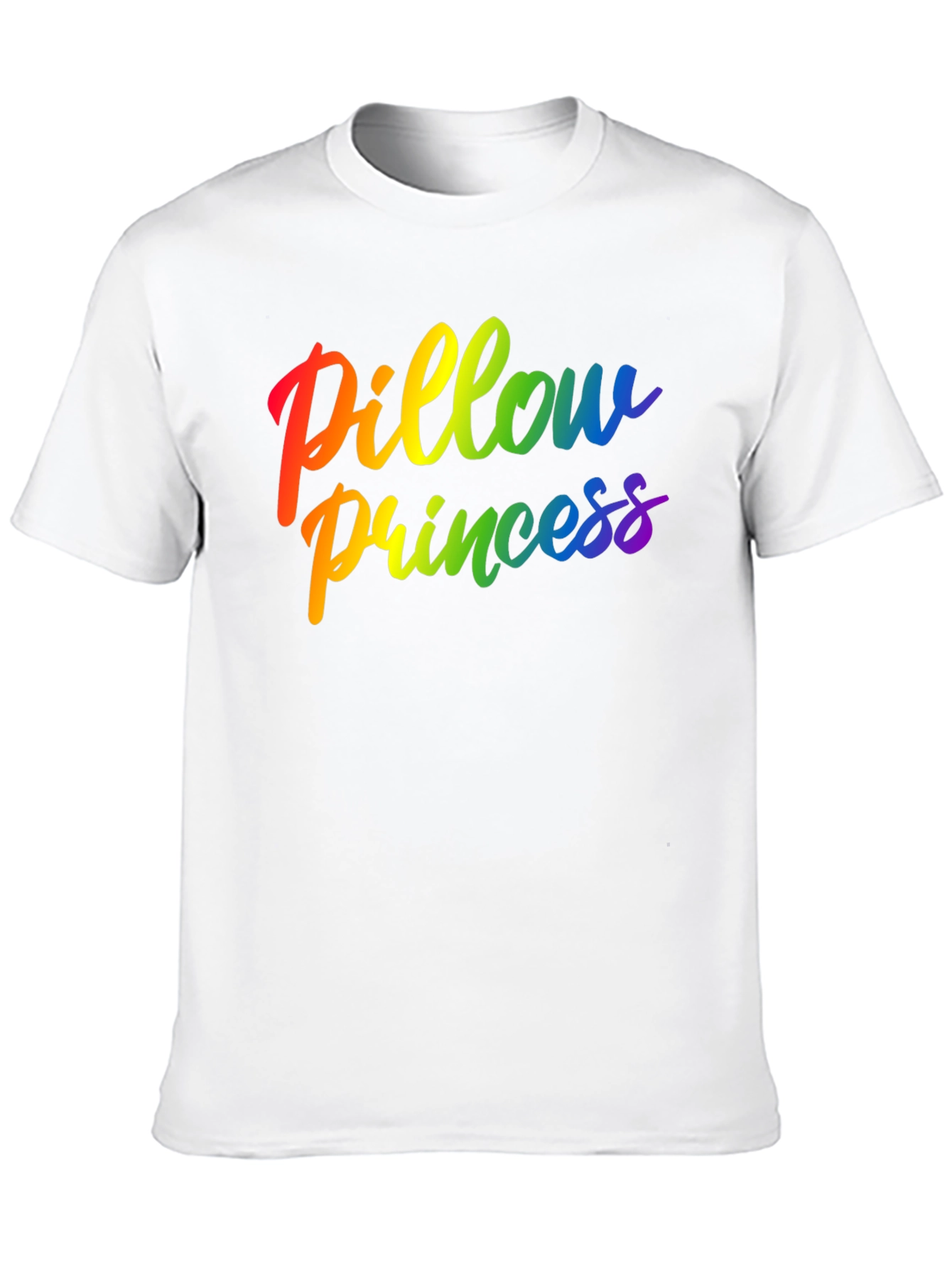 Rainbow Pillow Princess Graphic Black Tee