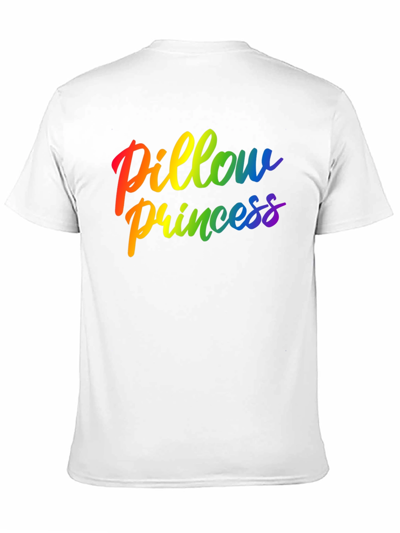 Rainbow Pillow Princess Graphic Black Tee