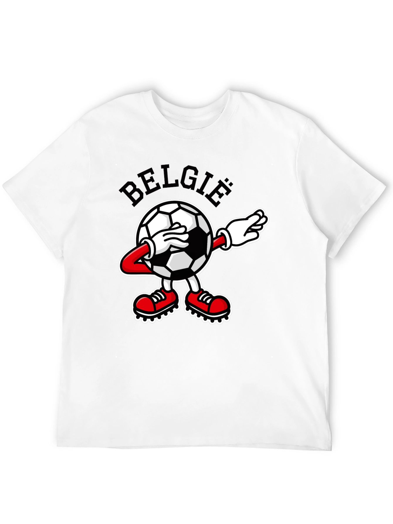 Belgie Dabbing Soccer Ball Black T-Shirt