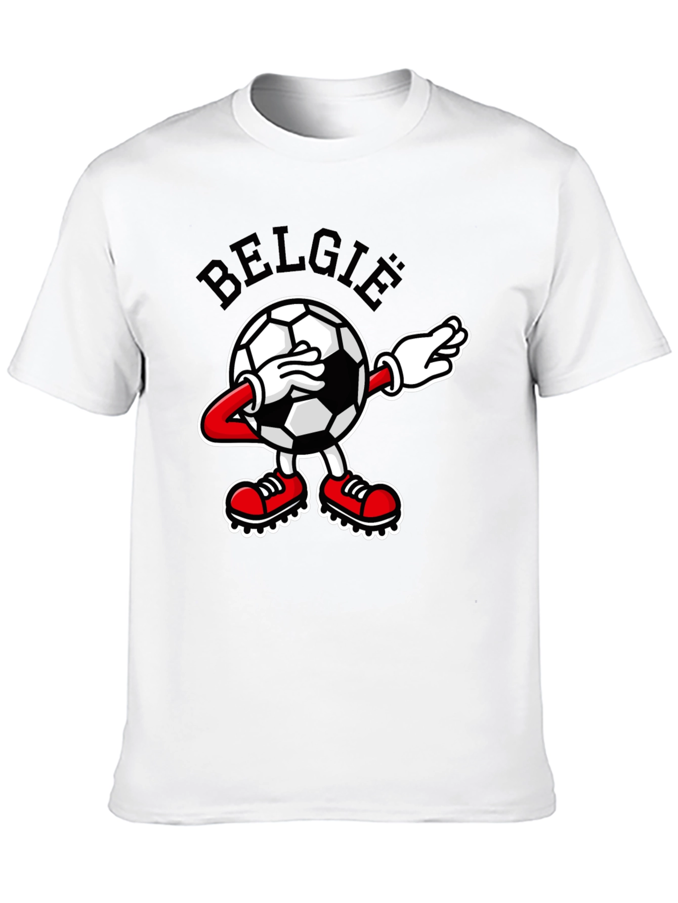 Belgie Dabbing Soccer Ball Black T-Shirt