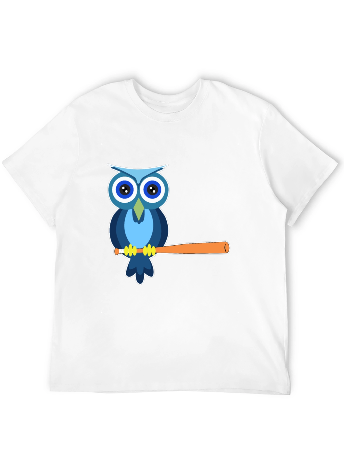 Owl on Baseball Bat Graphic Tee