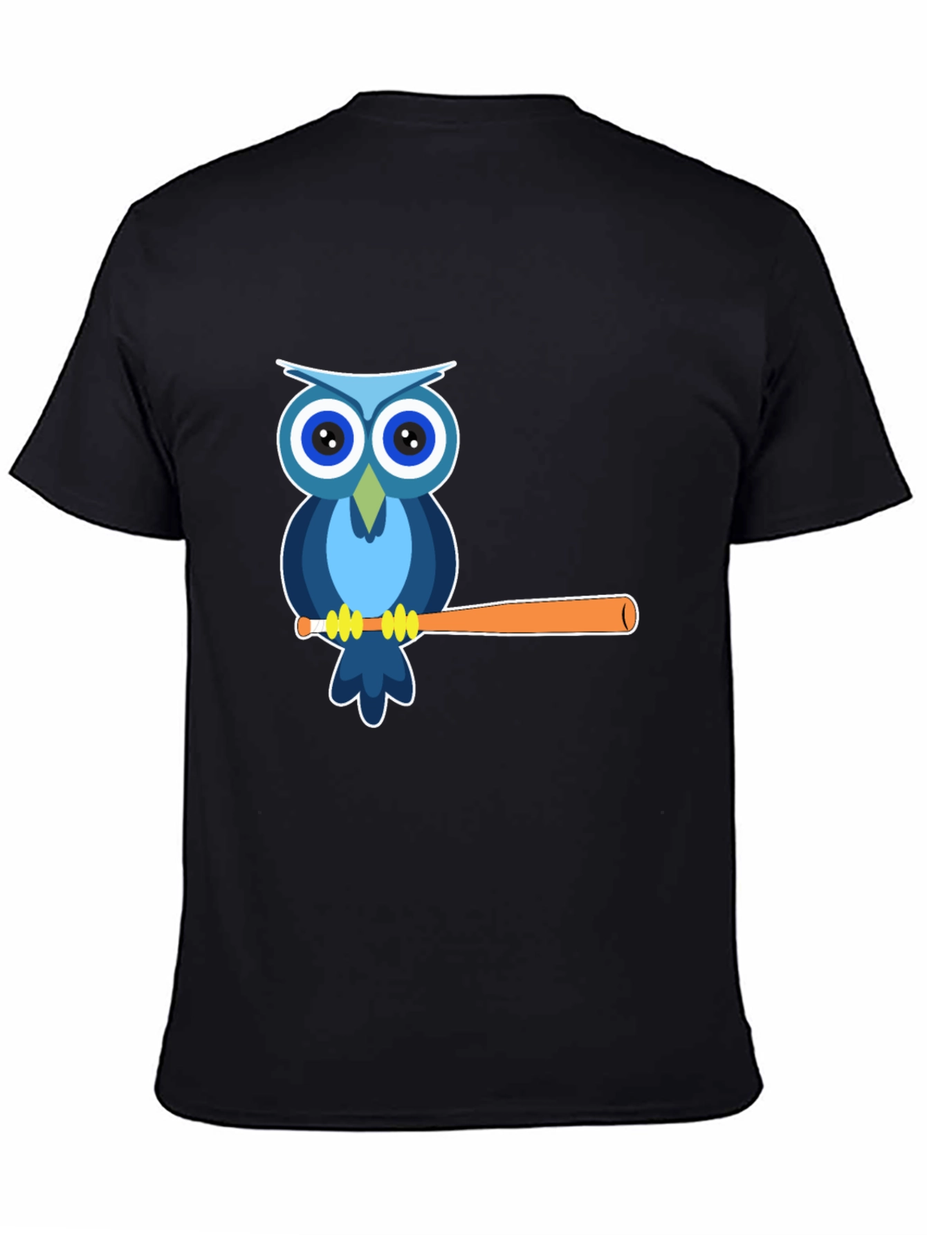 Owl on Baseball Bat Graphic Tee