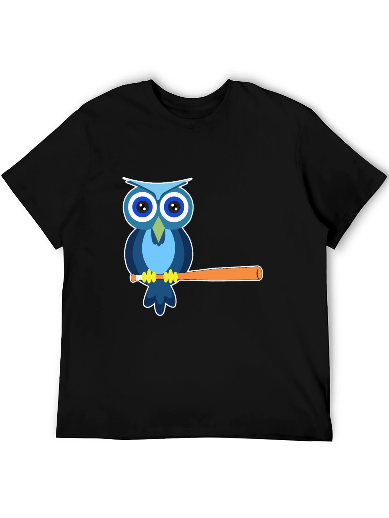 Owl on Baseball Bat Graphic Tee