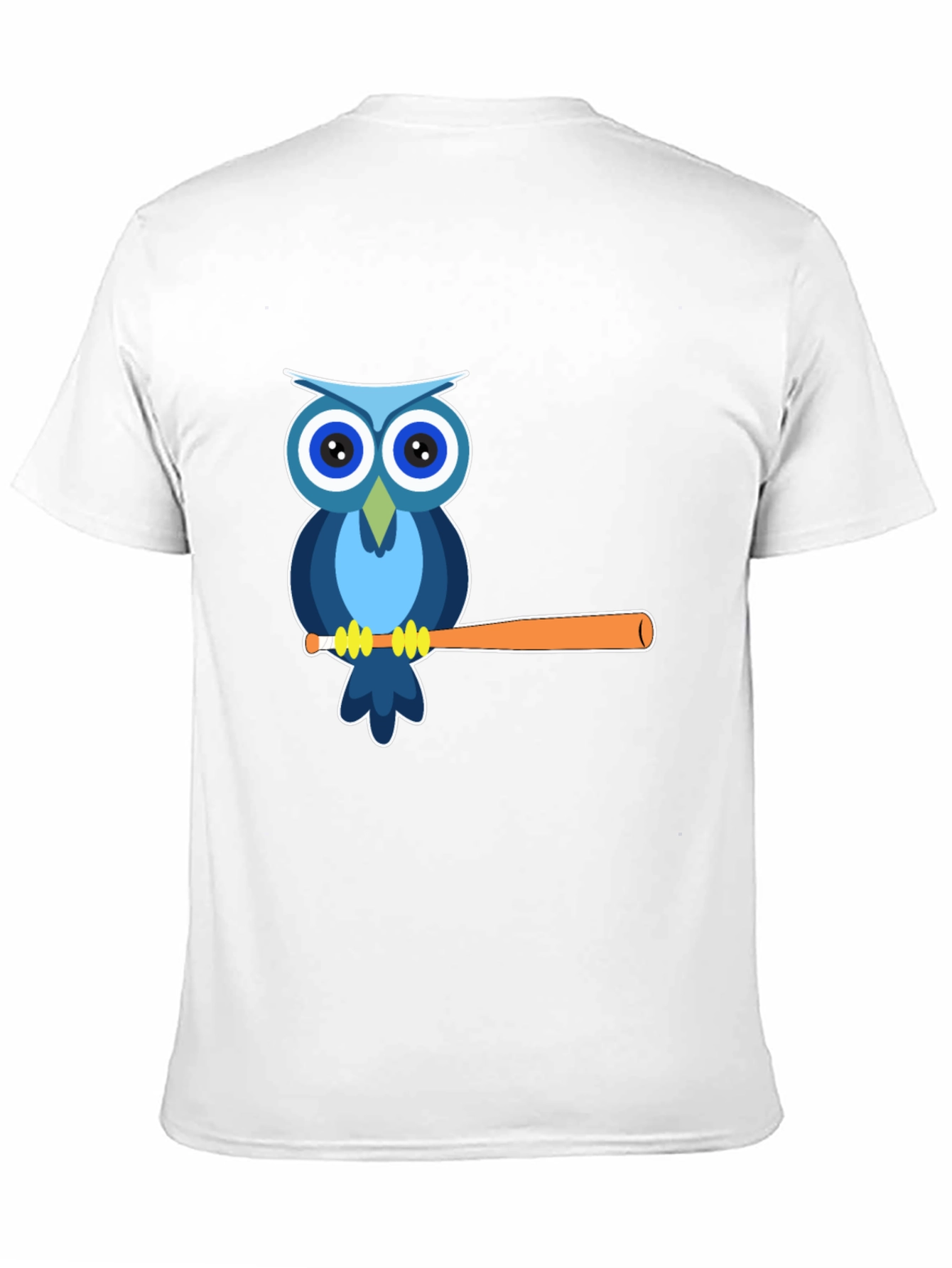 Owl on Baseball Bat Graphic Tee