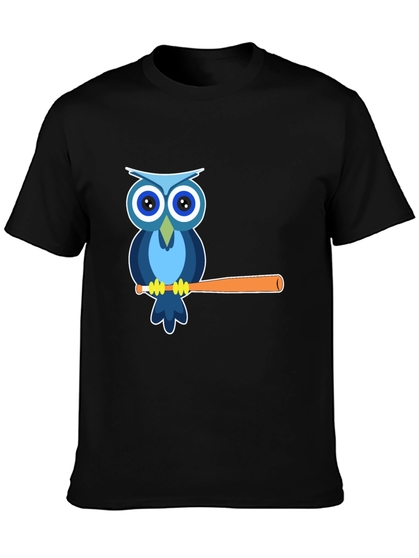 Owl on Baseball Bat Graphic Tee