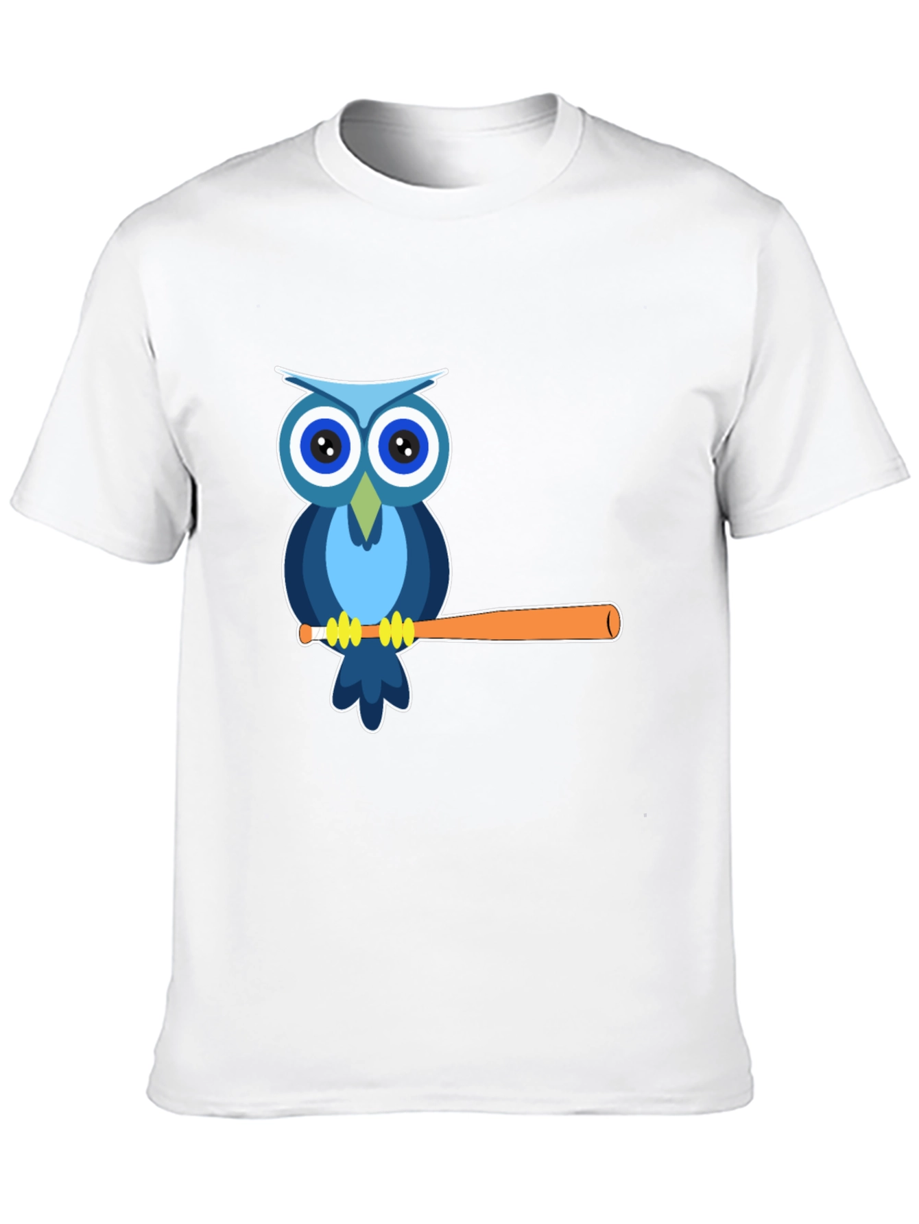 Owl on Baseball Bat Graphic Tee