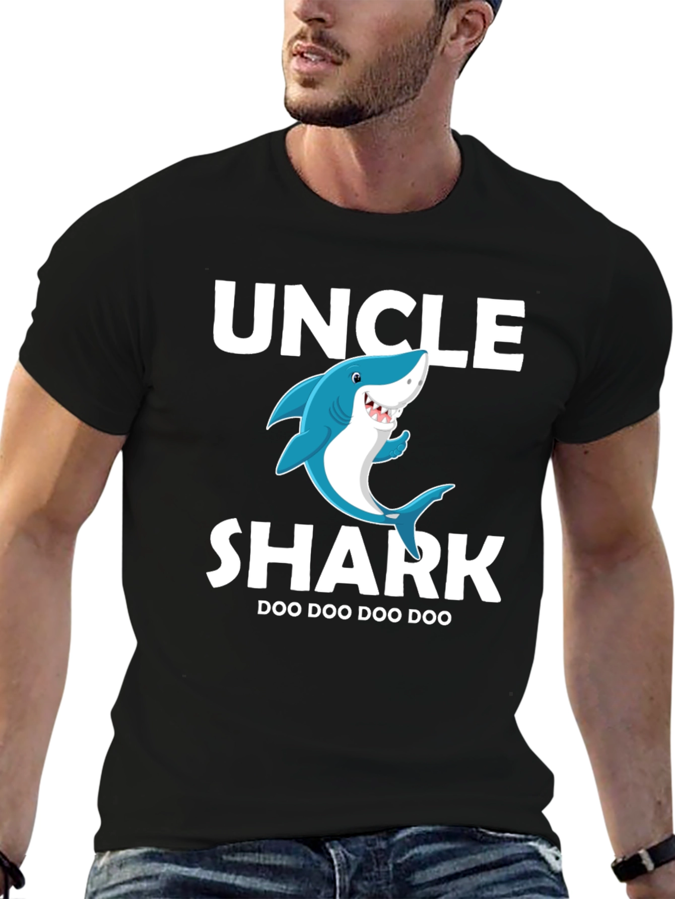 Uncle Shark Doo Doo T-Shirt - Fun Family Tee