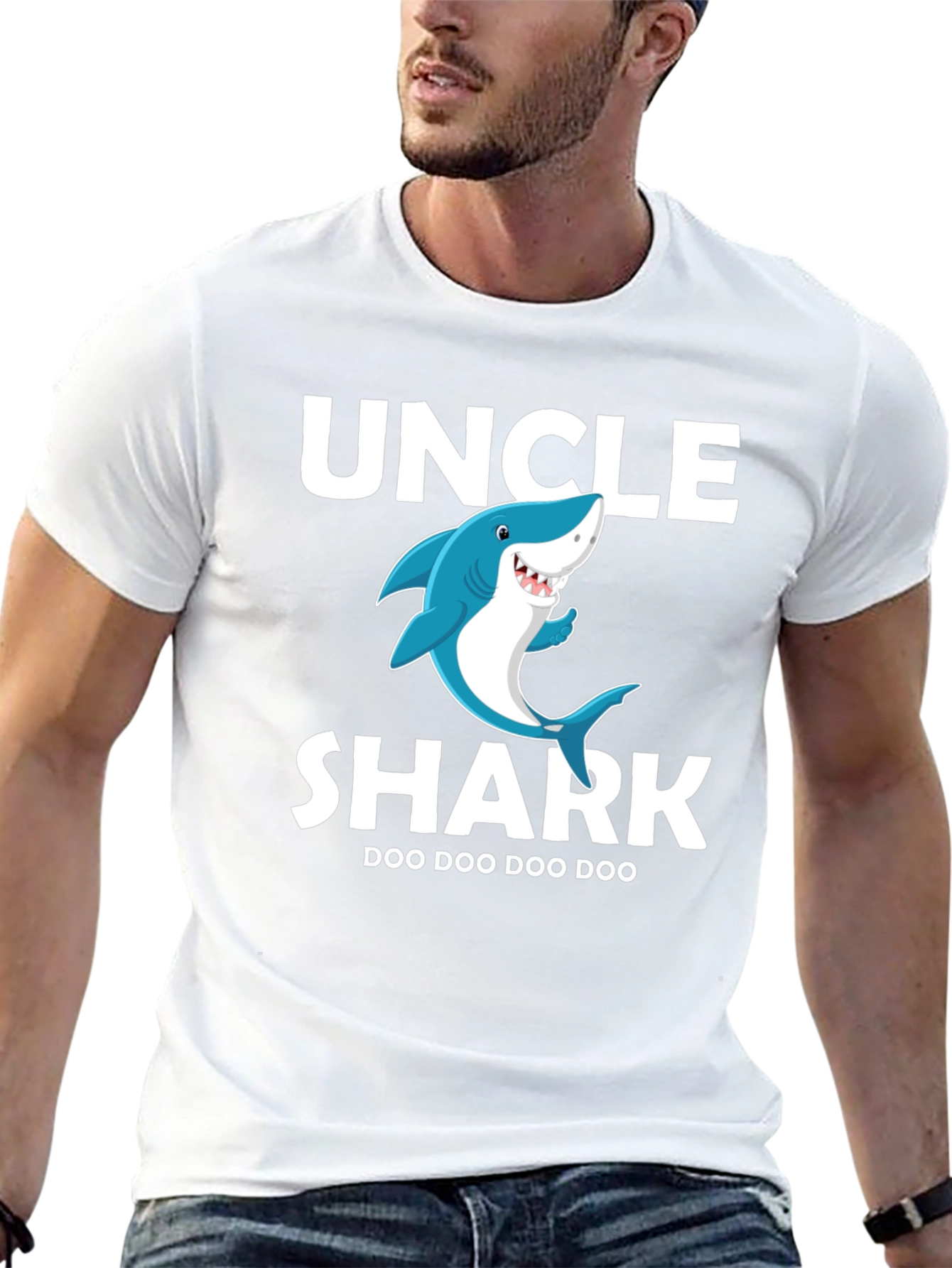 Uncle Shark Doo Doo T-Shirt - Fun Family Tee