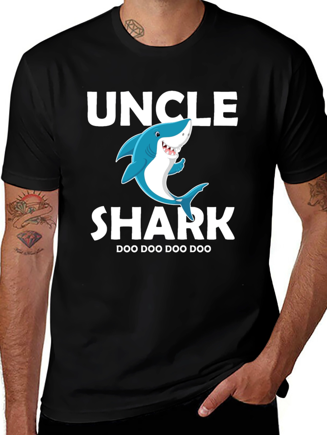 Uncle Shark Doo Doo T-Shirt - Fun Family Tee