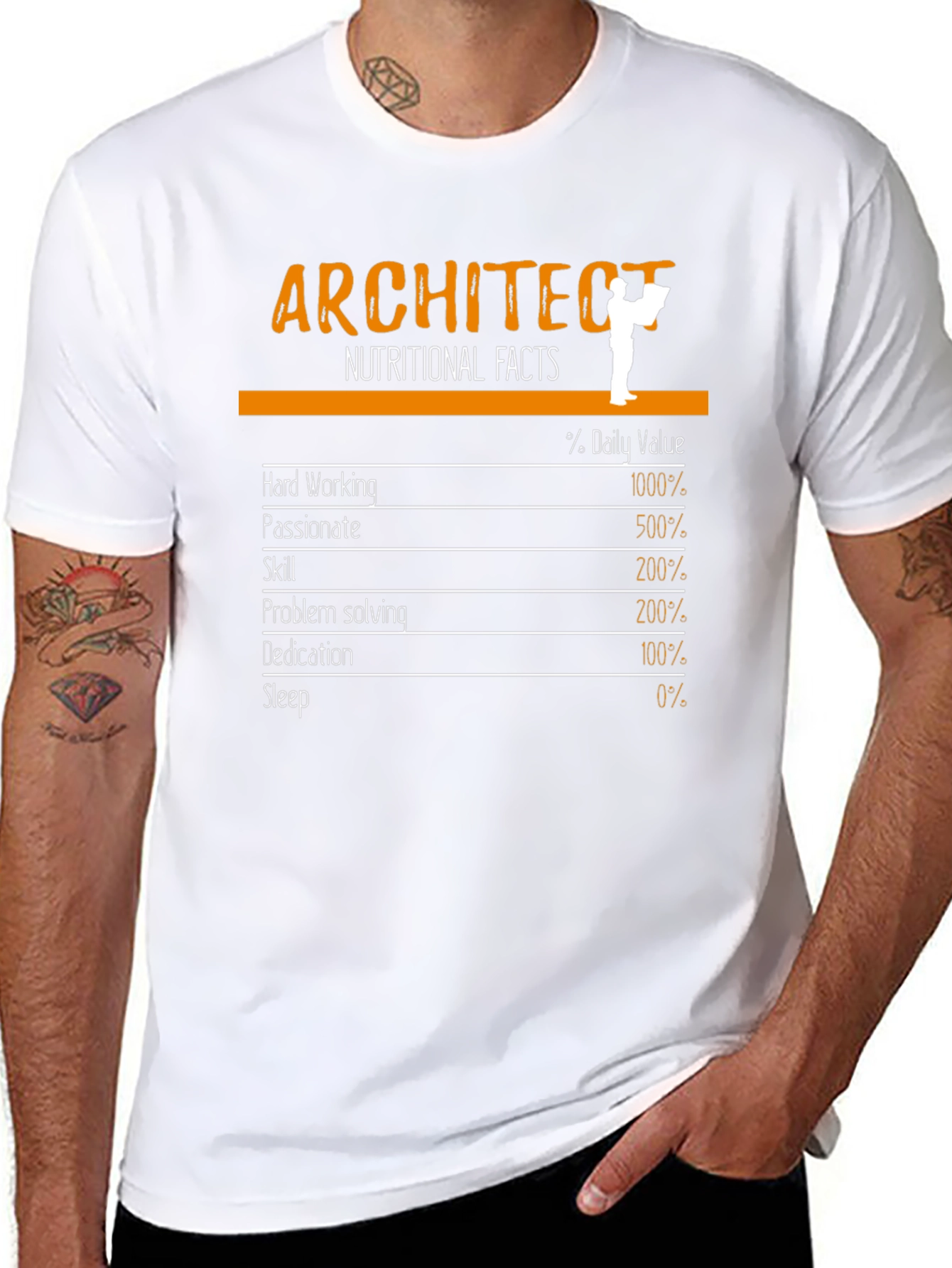 Architect Nutritional Facts Black T-Shirt