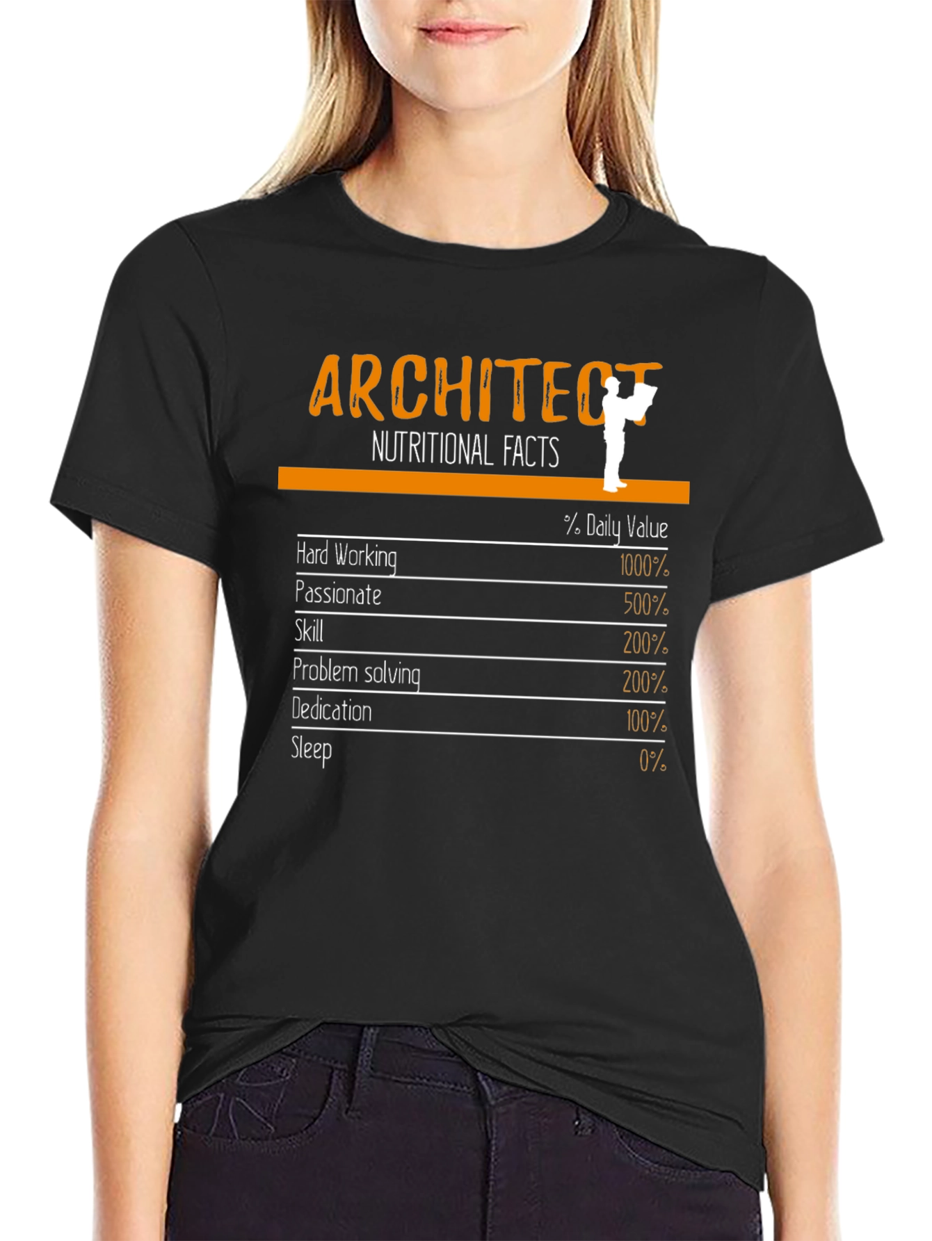 Architect Nutritional Facts Black T-Shirt