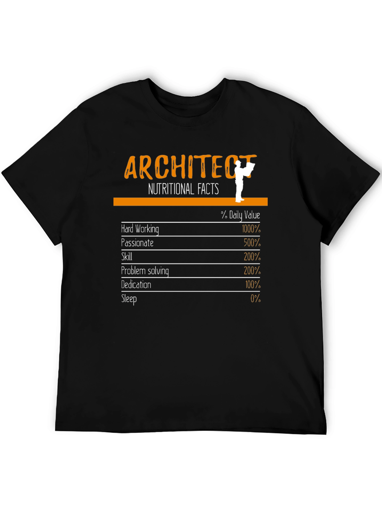 Architect Nutritional Facts Black T-Shirt